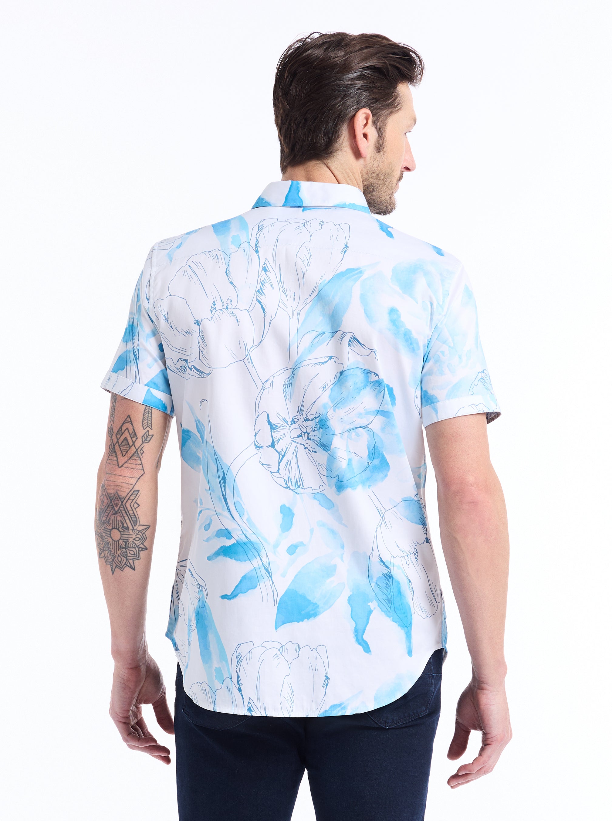 SKY GARDEN SHORT SLEEVE BUTTON DOWN SHIRT