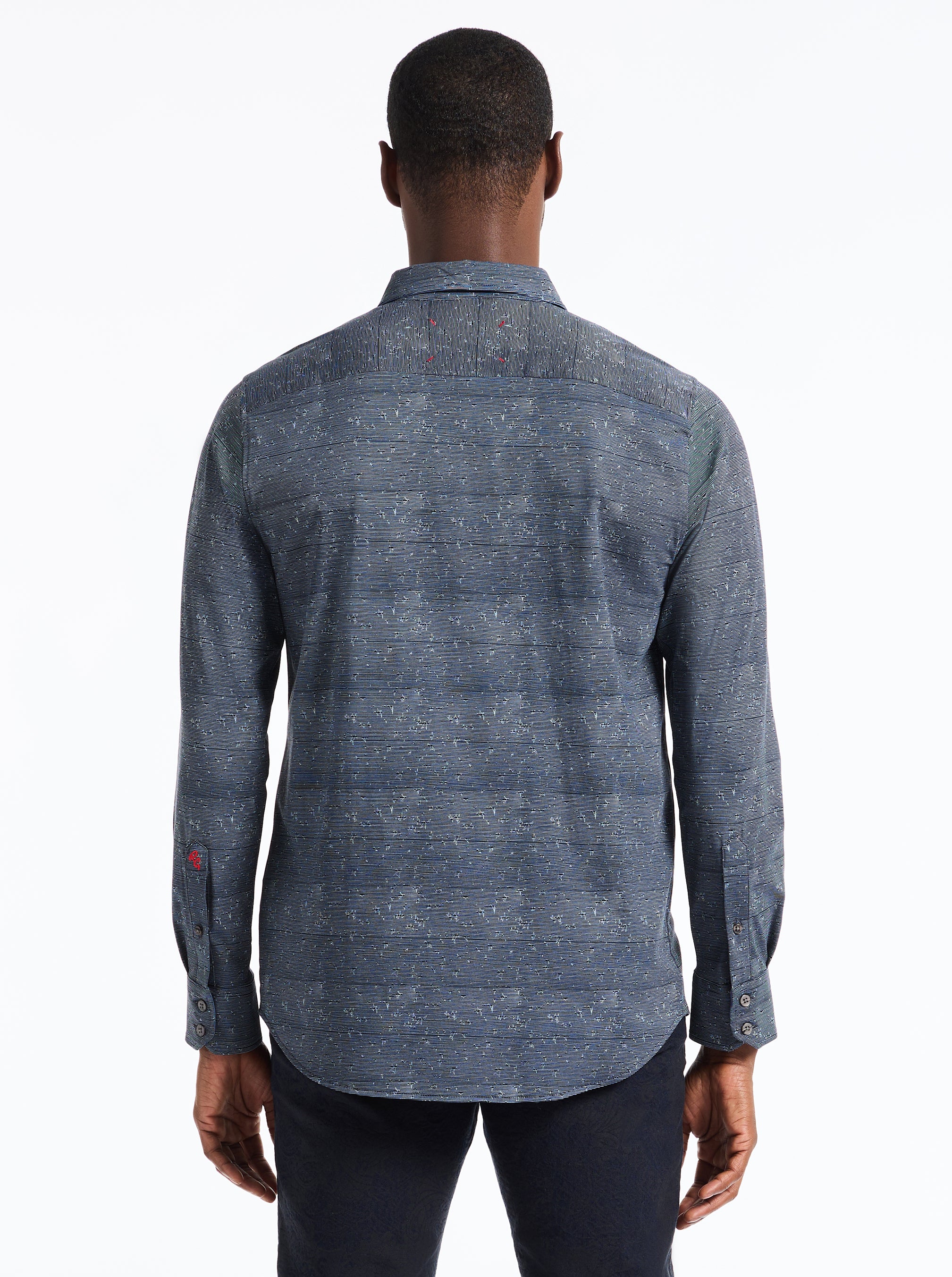 DOYER LONG SLEEVE BUTTON DOWN KNIT SHIRT
