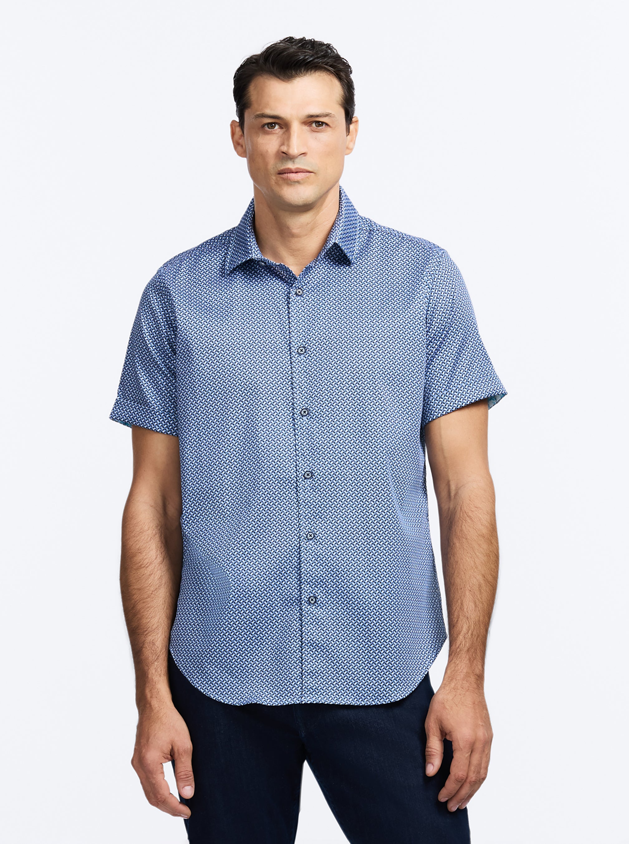 GRINNELL SHORT SLEEVE BUTTON DOWN SHIRT