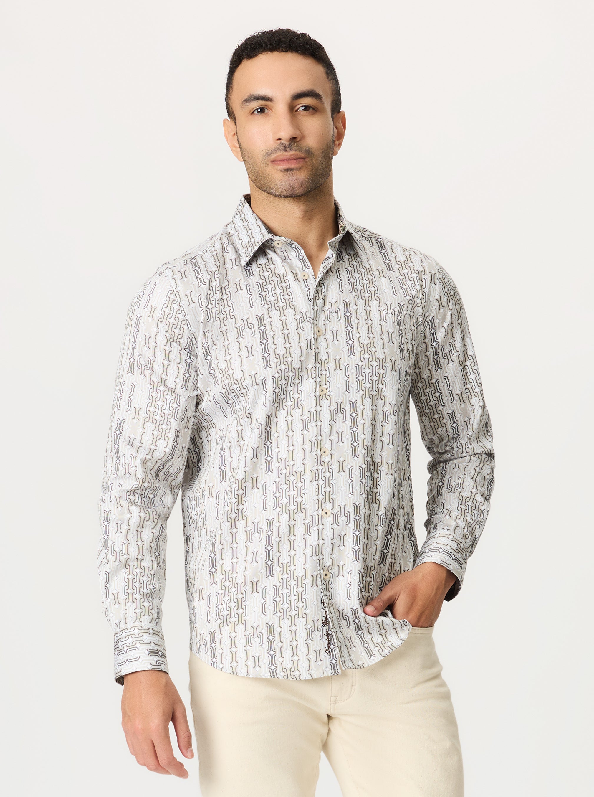 MISSING LINKS LONG SLEEVE BUTTON DOWN SHIRT