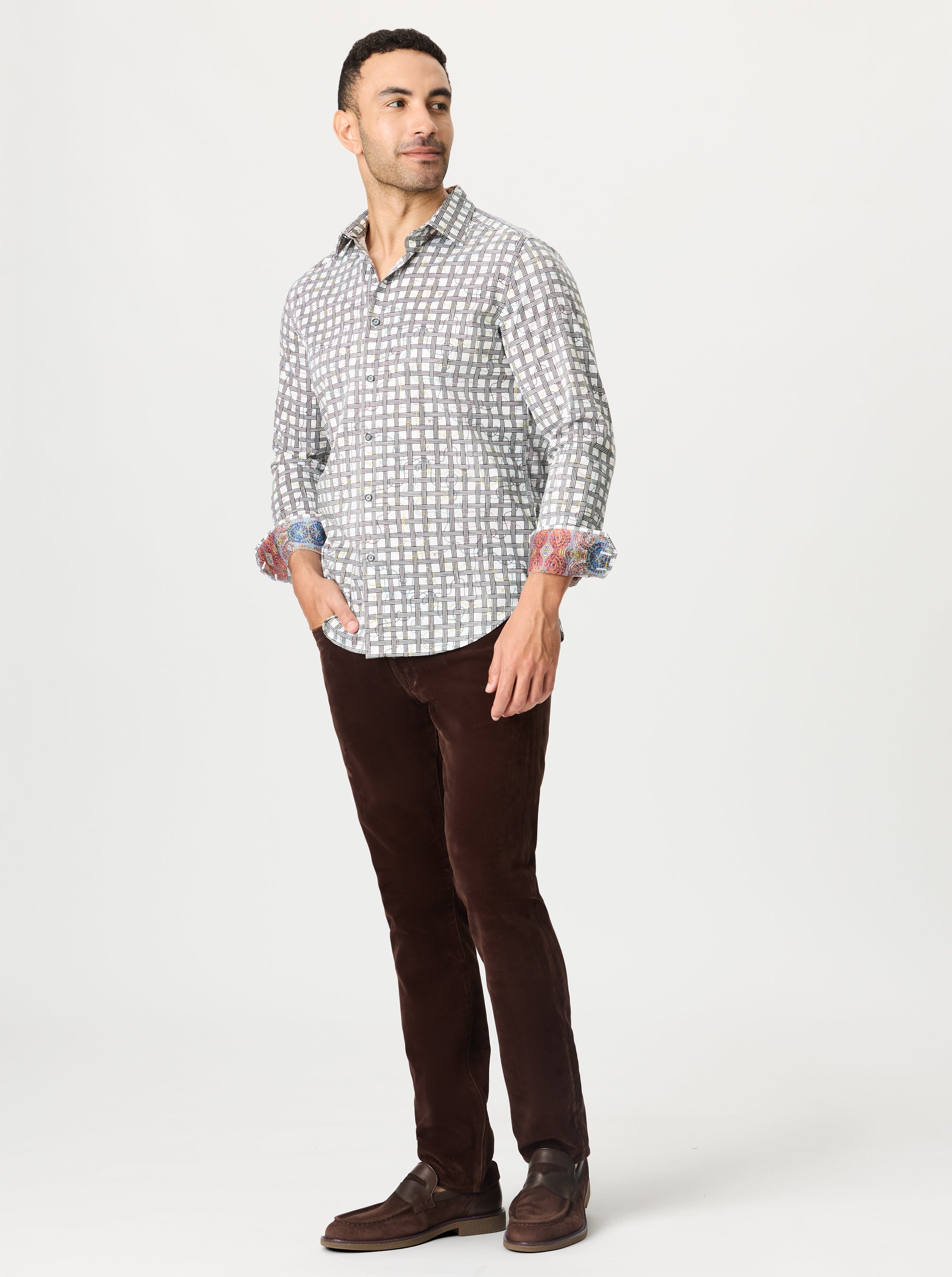 SANGER LONG SLEEVE BUTTON DOWN SHIRT