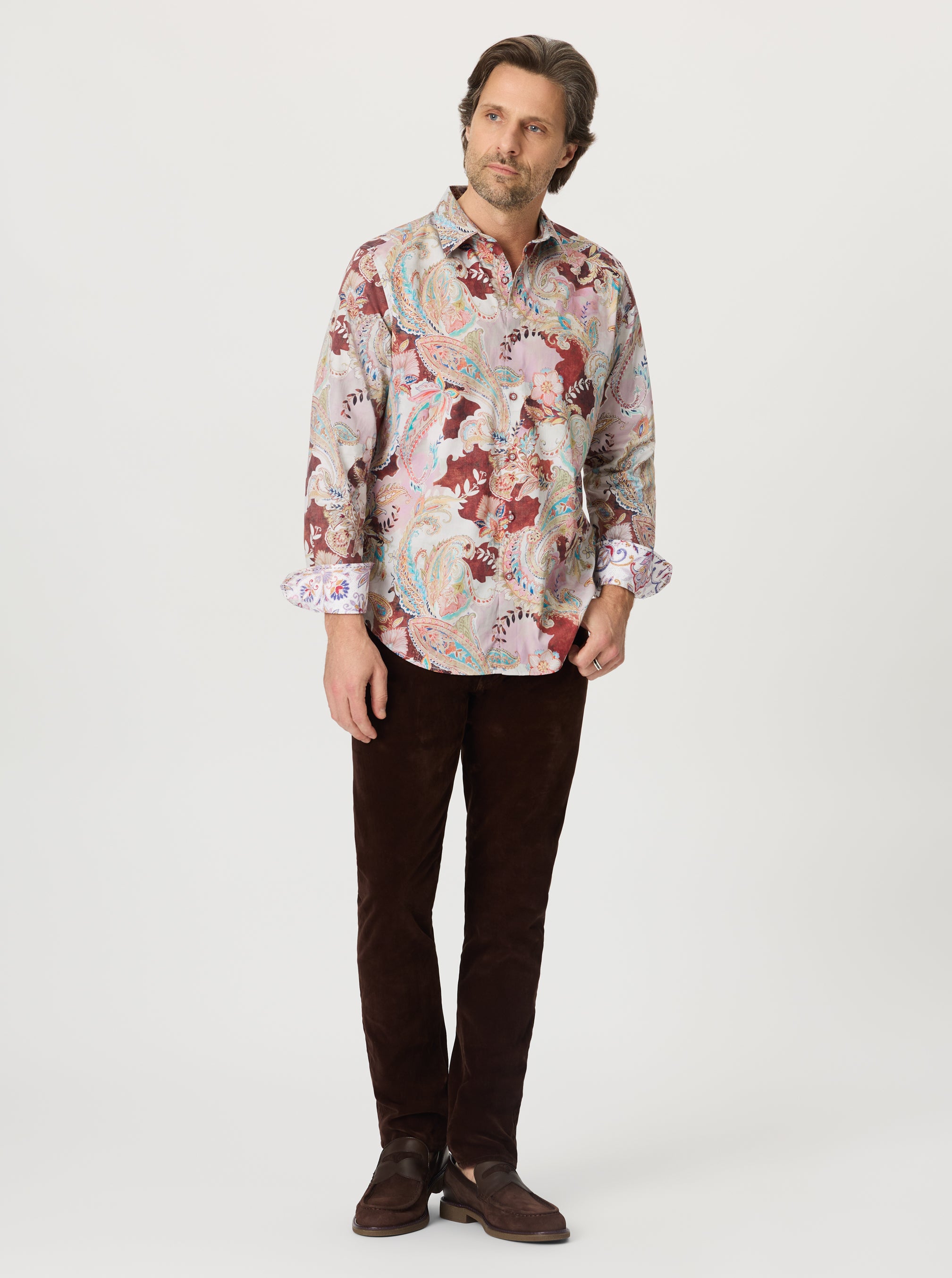 RED ROCK LONG SLEEVE BUTTON DOWN SHIRT BIG