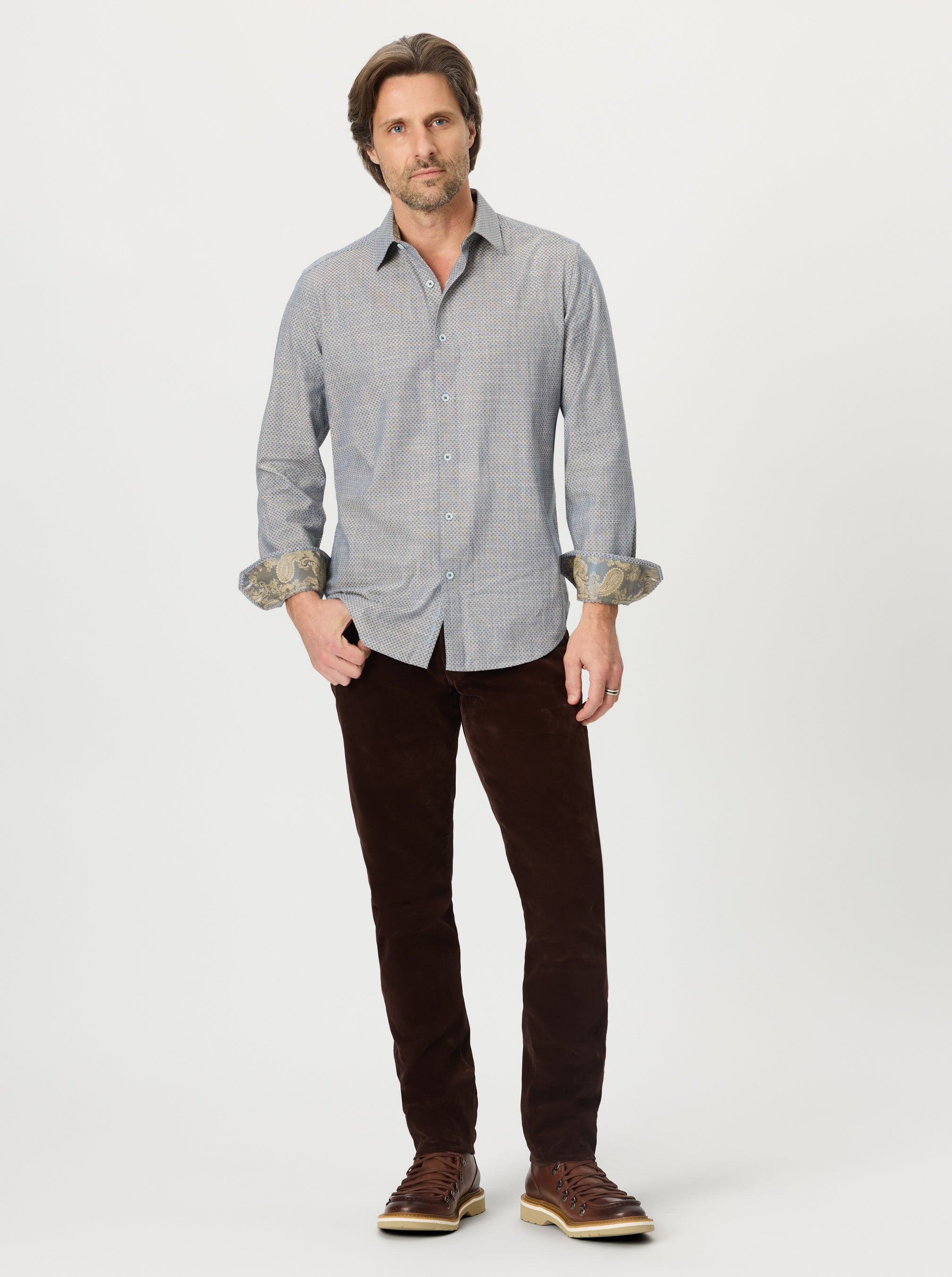 GRANDADAM LONG SLEEVE BUTTON DOWN SHIRT