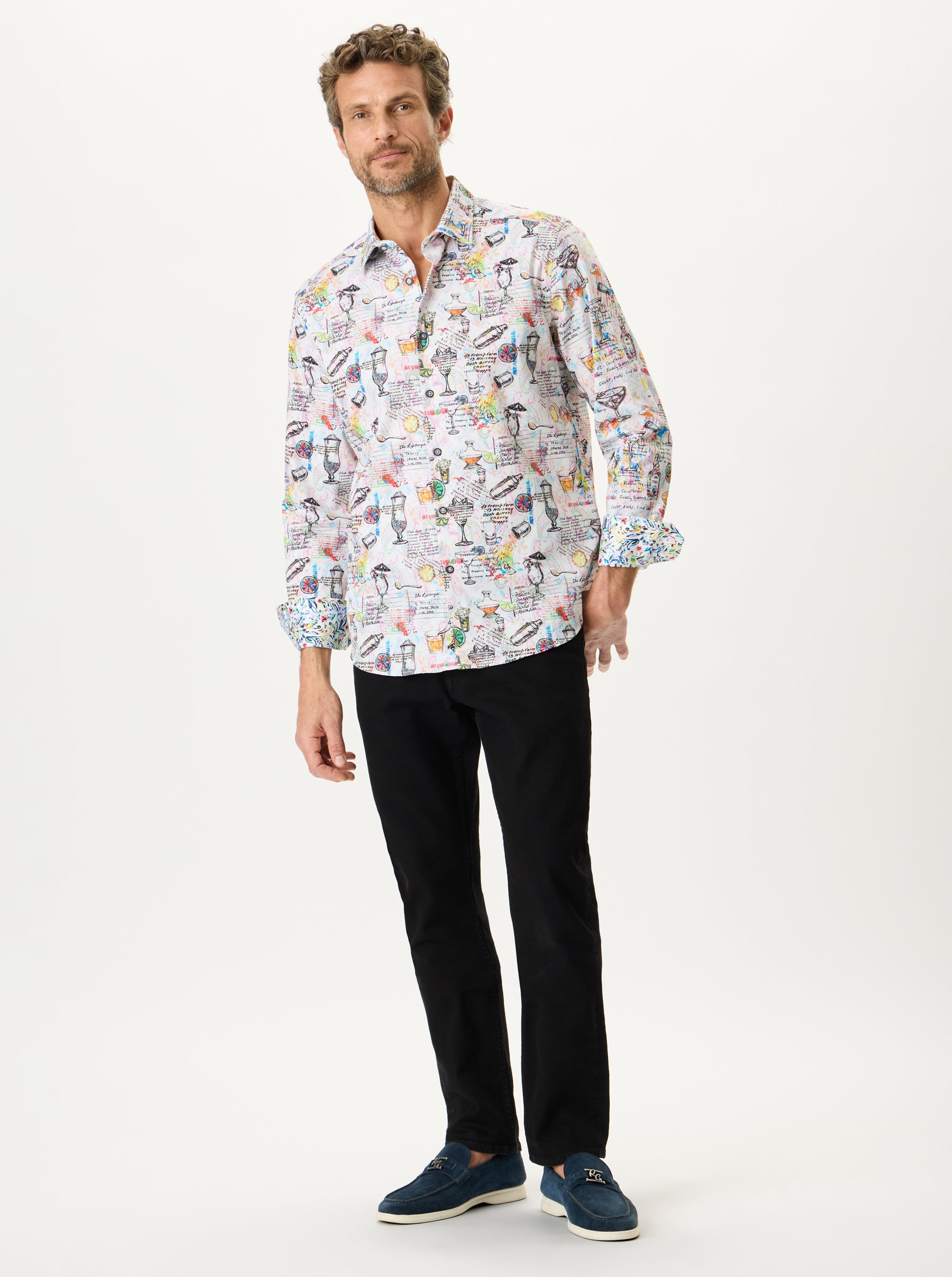SAUCED LONG SLEEVE BUTTON DOWN SHIRT
