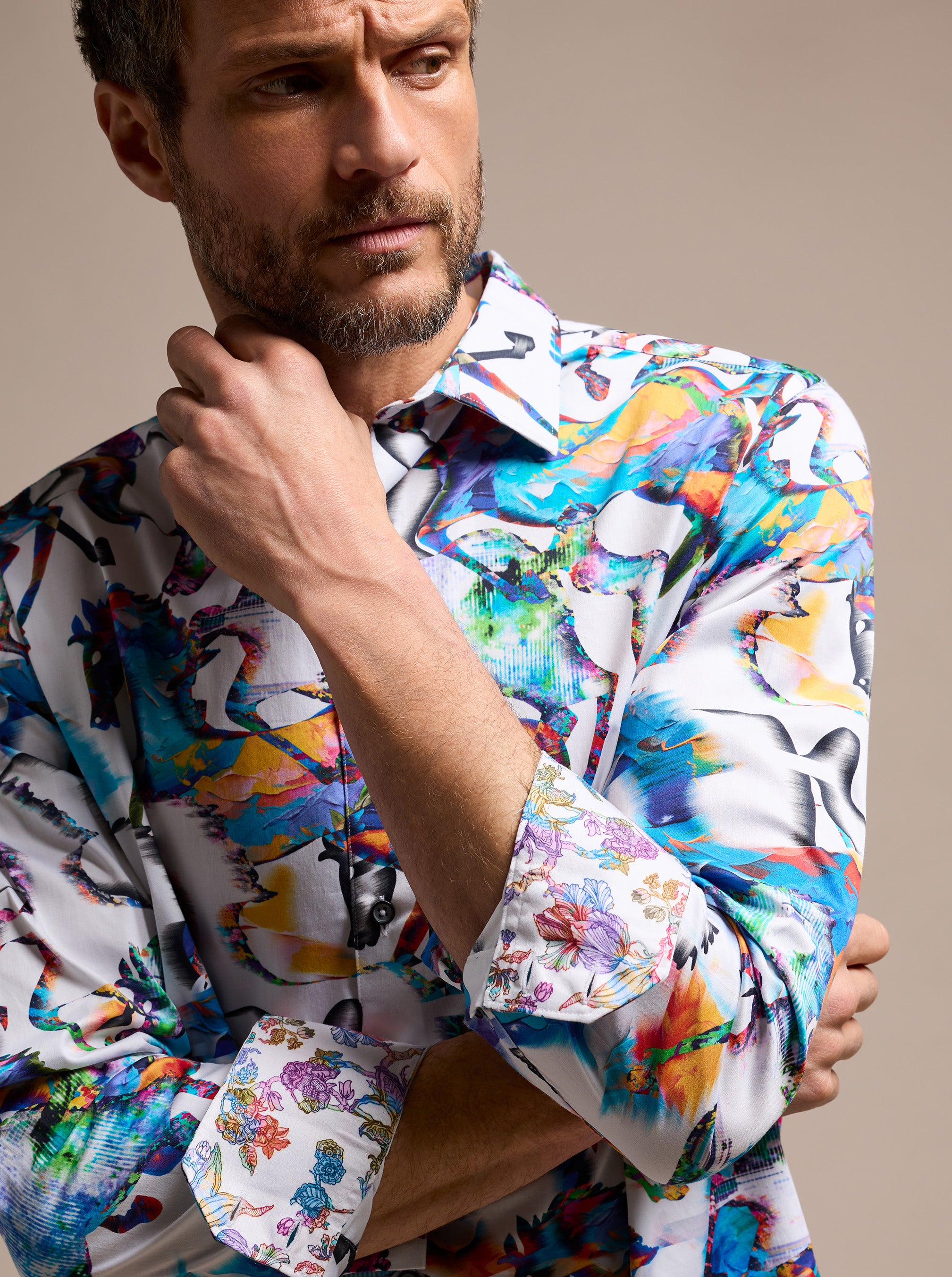 MANE EVENT LONG SLEEVE BUTTON DOWN SHIRT