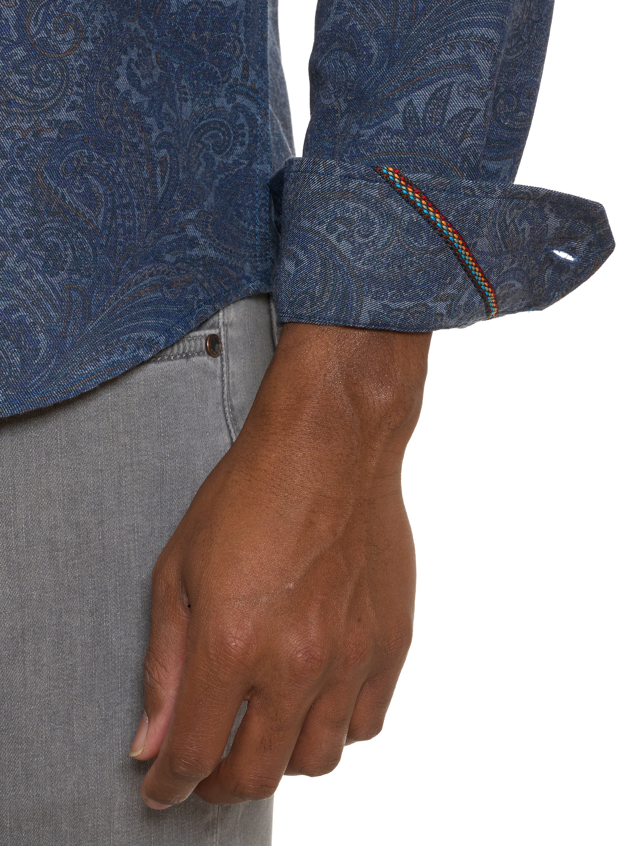 AMRANI LONG SLEEVE BUTTON DOWN SHIRT