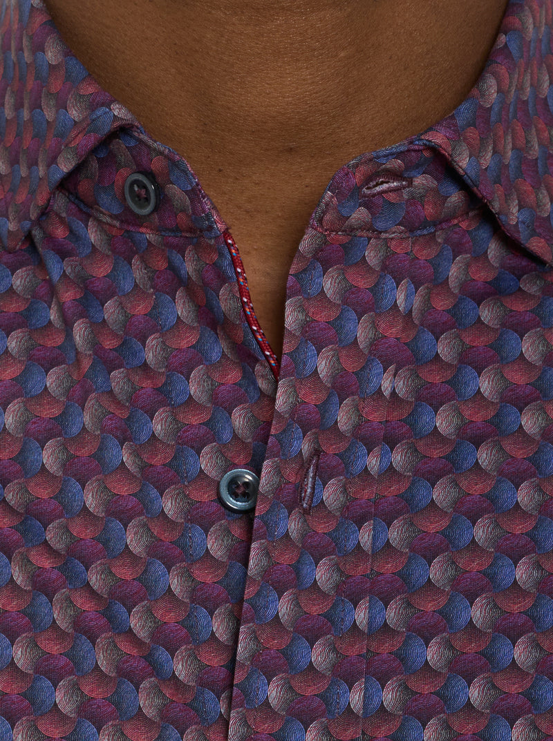 BARRONE LONG SLEEVE KNIT BUTTON DOWN SHIRT