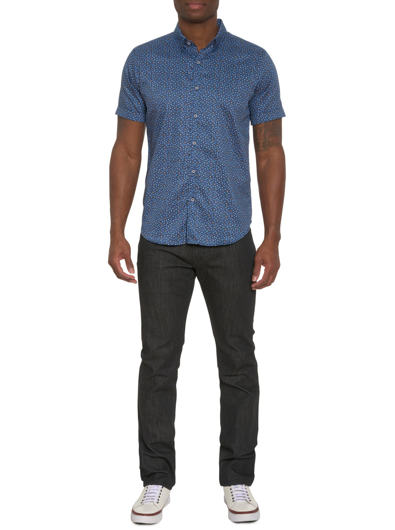 BERRADA SHORT SLEEVE BUTTON DOWN SHIRT