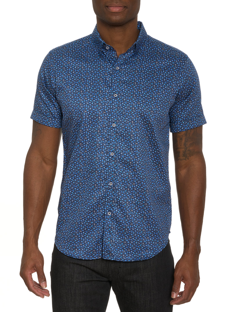 BERRADA SHORT SLEEVE BUTTON DOWN SHIRT