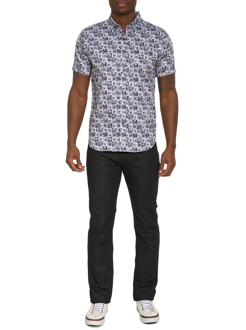 BONEHEAD SHORT SLEEVE BUTTON DOWN SHIRT