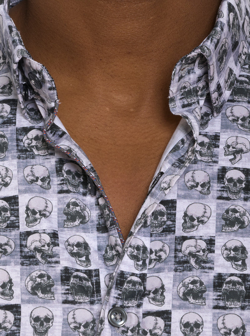BONEHEAD SHORT SLEEVE BUTTON DOWN SHIRT