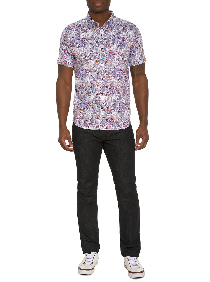MASQUERADE SHORT SLEEVE  BUTTON DOWN SHIRT