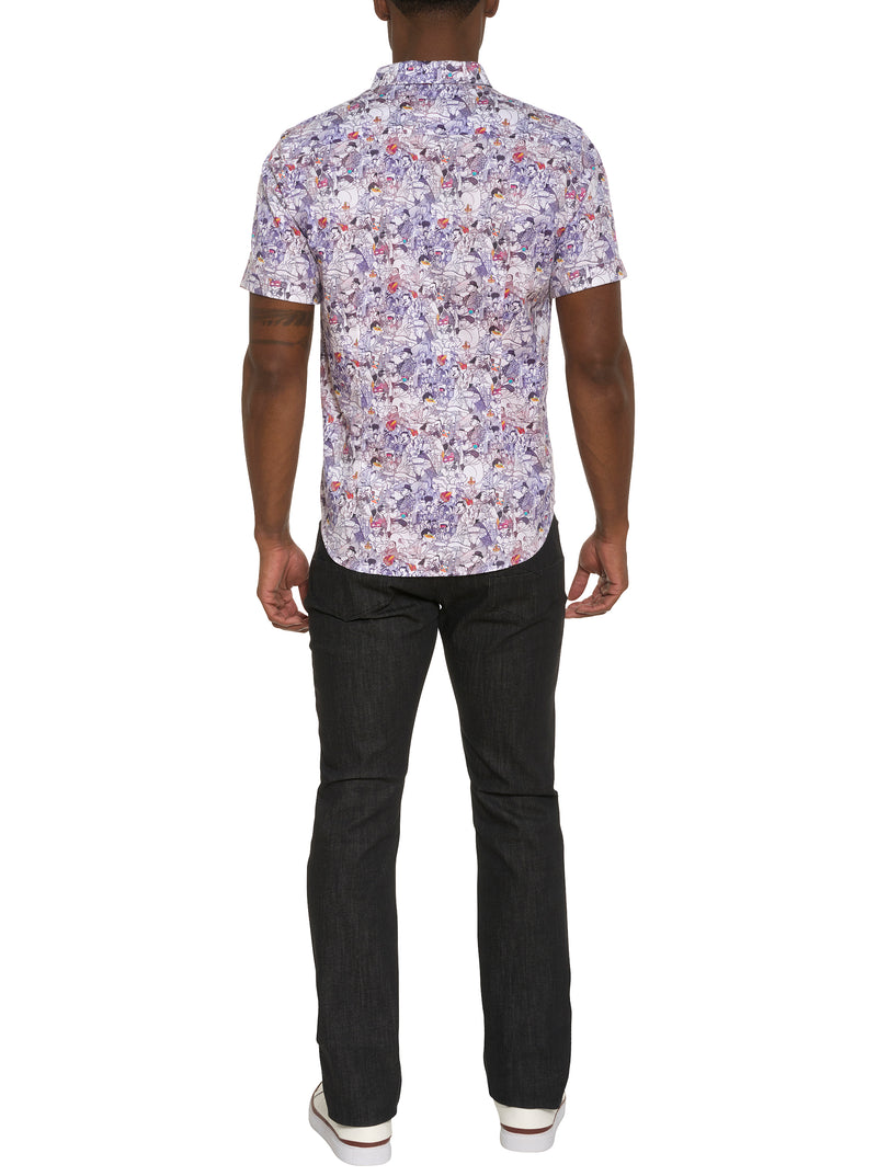 MASQUERADE SHORT SLEEVE  BUTTON DOWN SHIRT