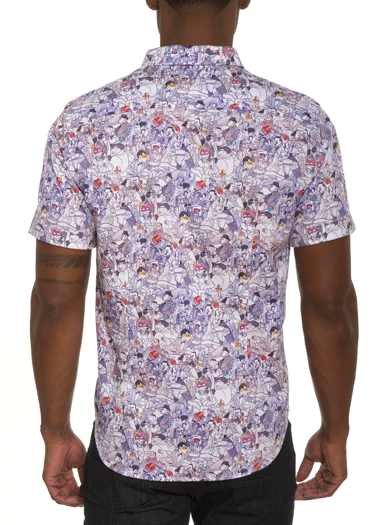MASQUERADE SHORT SLEEVE  BUTTON DOWN SHIRT