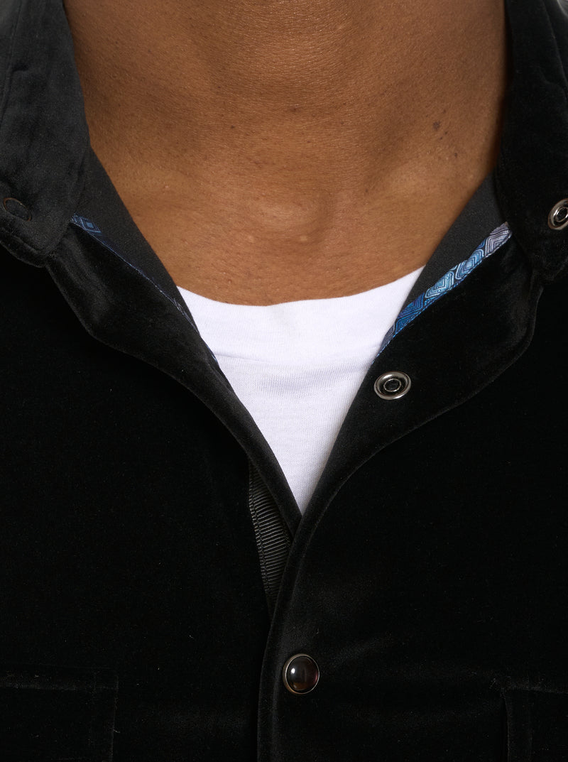 PATORNO BUTTON FRONT SHIRT JACKET