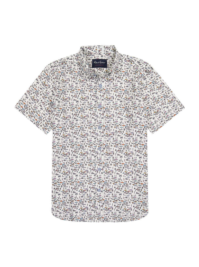 BEACH BOUND SHORT SLEEVE BUTTON DOWN SHIRT