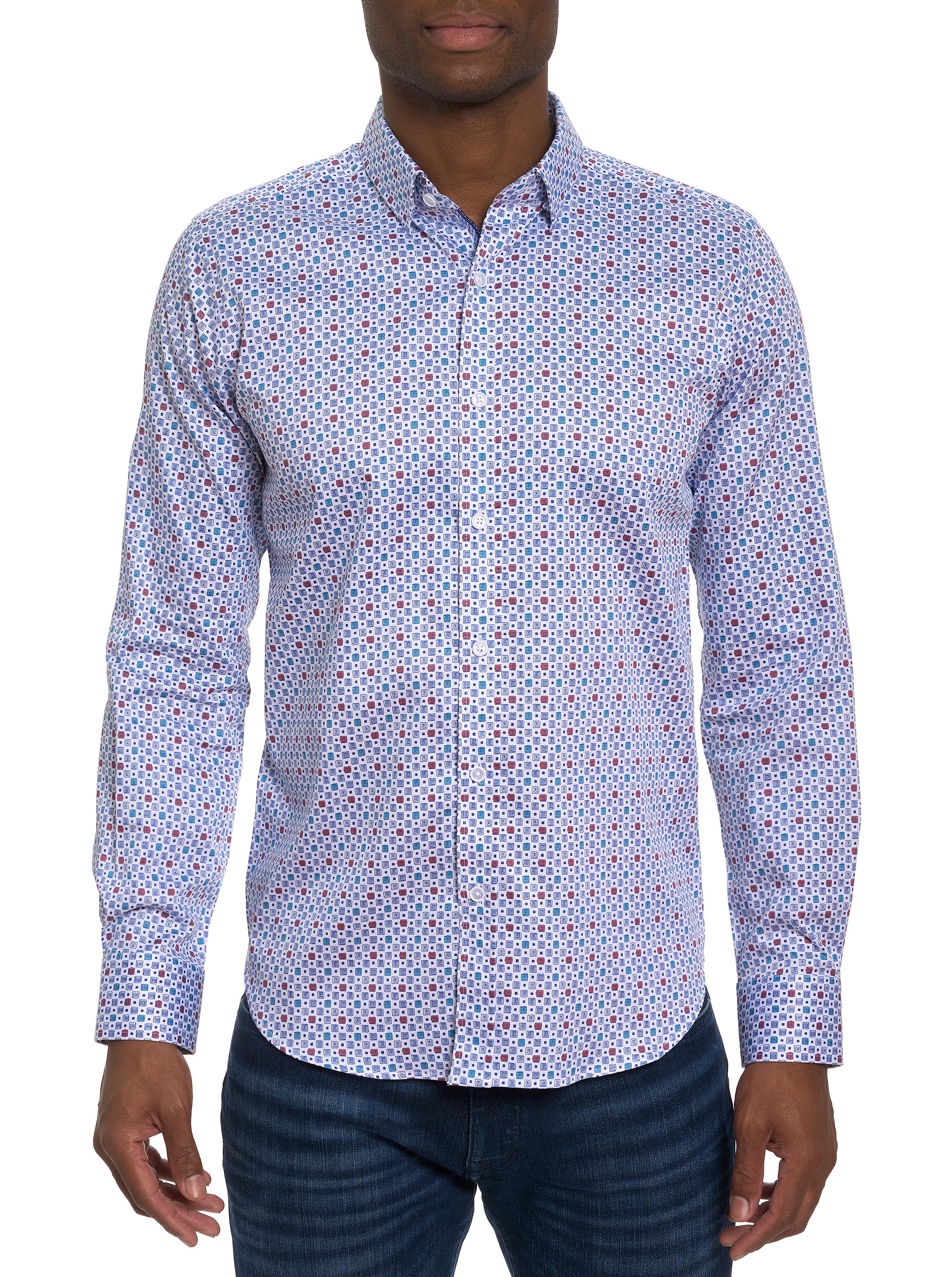 FAVRE LONG SLEEVE BUTTON DOWN SHIRT
