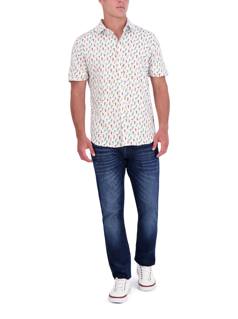 CIN CIN SHORT SLEEVE BUTTON DOWN SHIRT