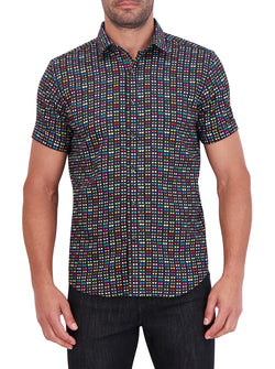 SPECTACLE SHORT SLEEVE BUTTON DOWN SHIRT