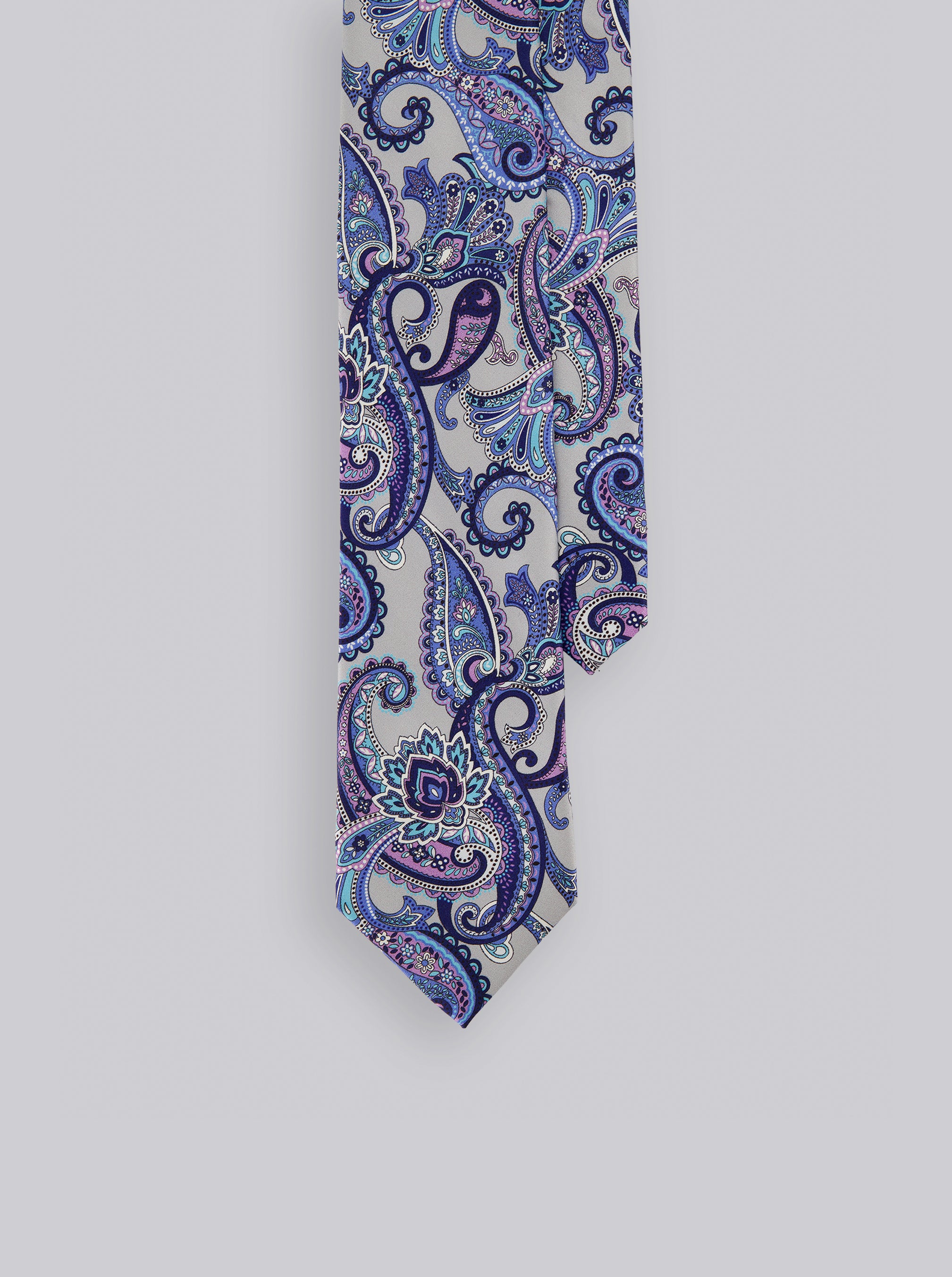GREY PAISLEY TIE