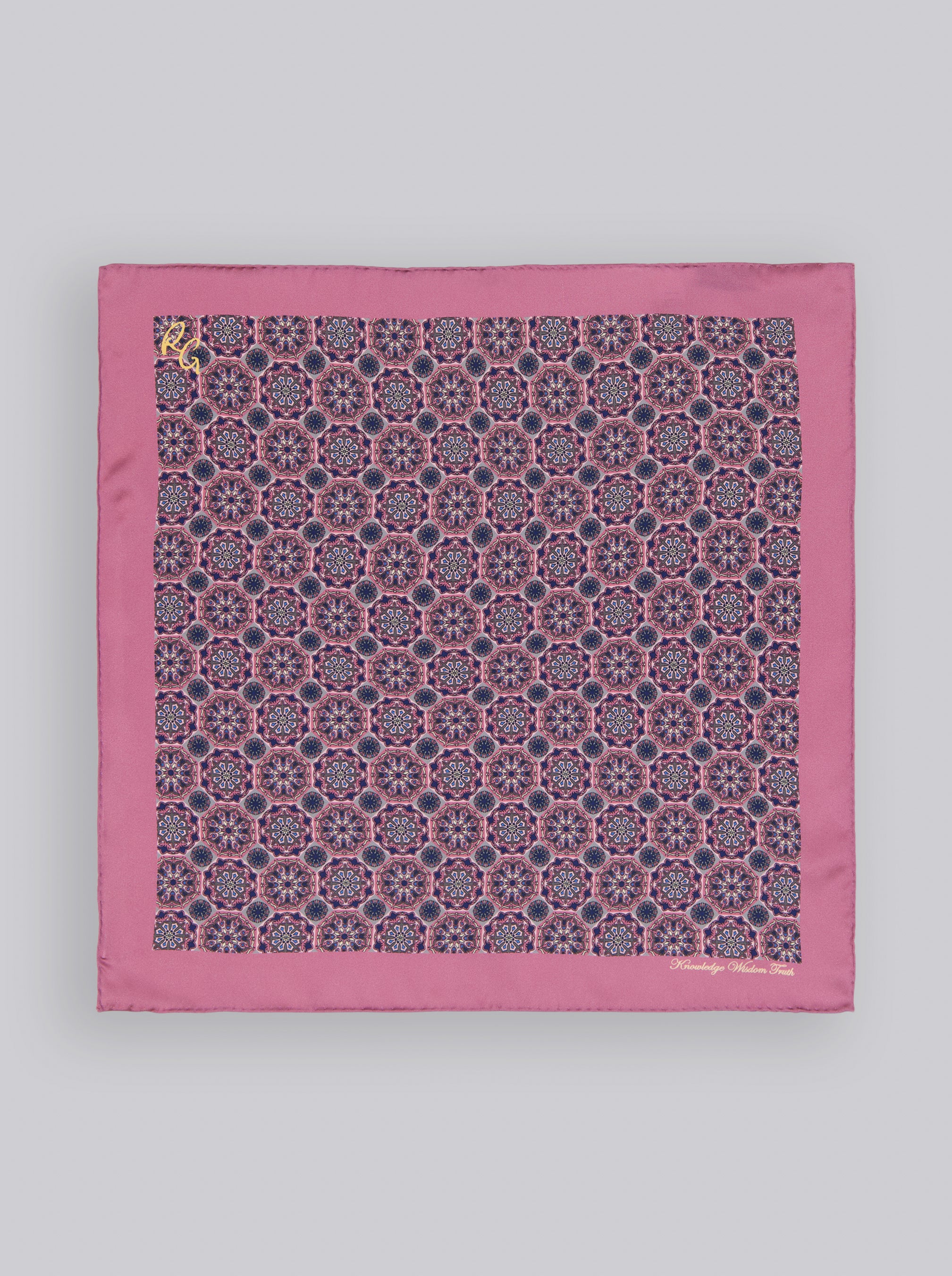 PINK GEO POCKET SQUARE