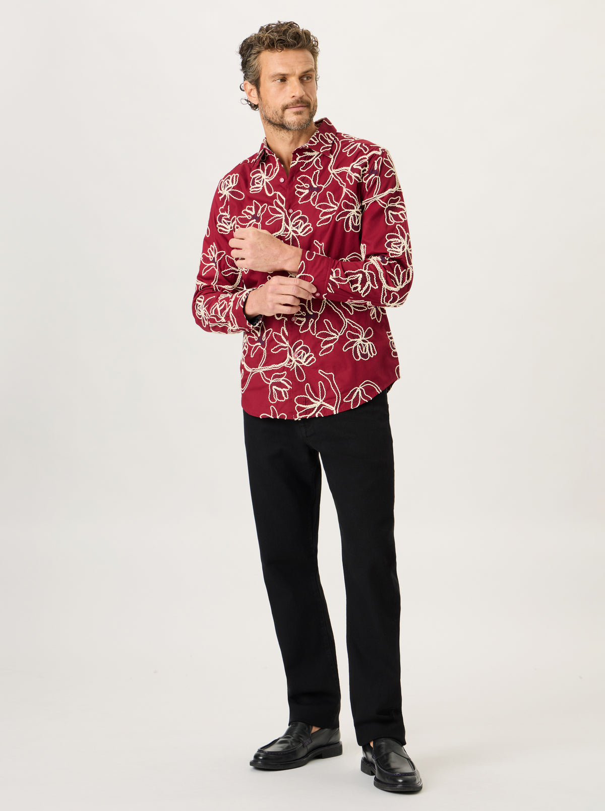 REDFORD LONG SLEEVE BUTTON DOWN SHIRT