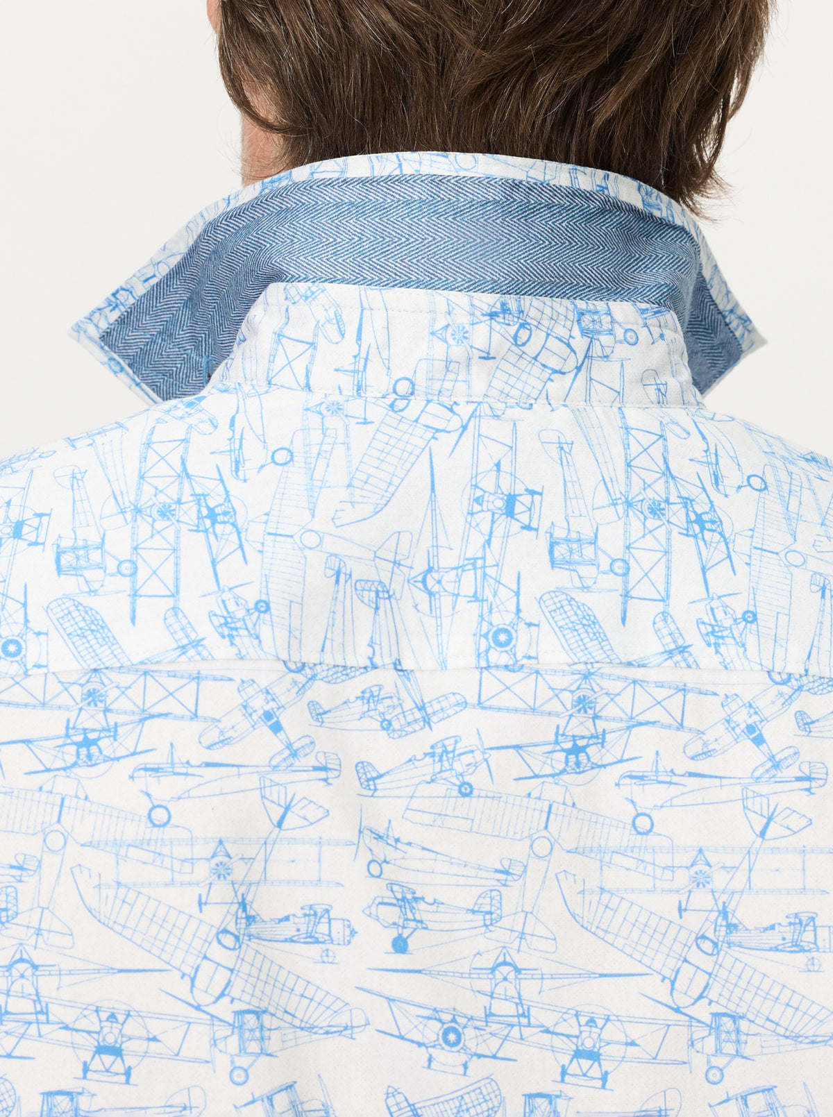 AVIATOR LONG SLEEVE BUTTON DOWN SHIRT