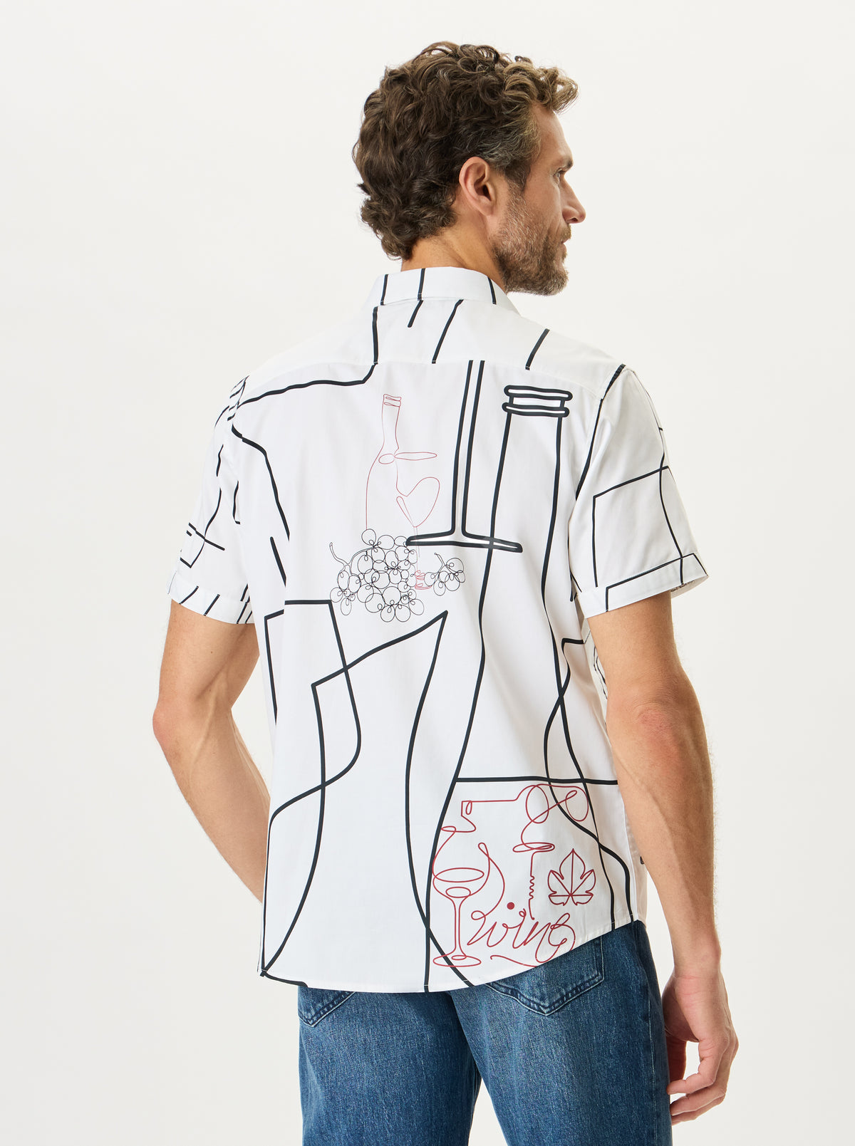 SEEING DOUBLE SHORT SLEEVE BUTTON DOWN SHIRT