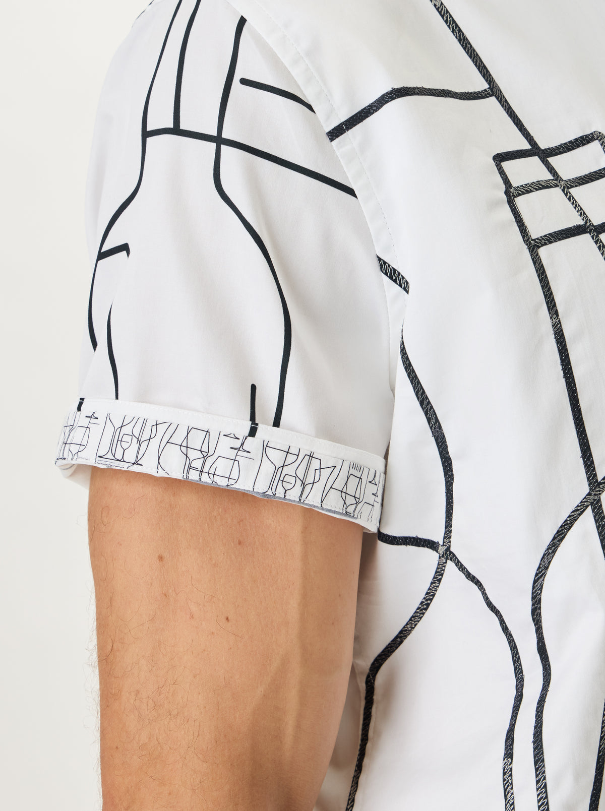 SEEING DOUBLE SHORT SLEEVE BUTTON DOWN SHIRT