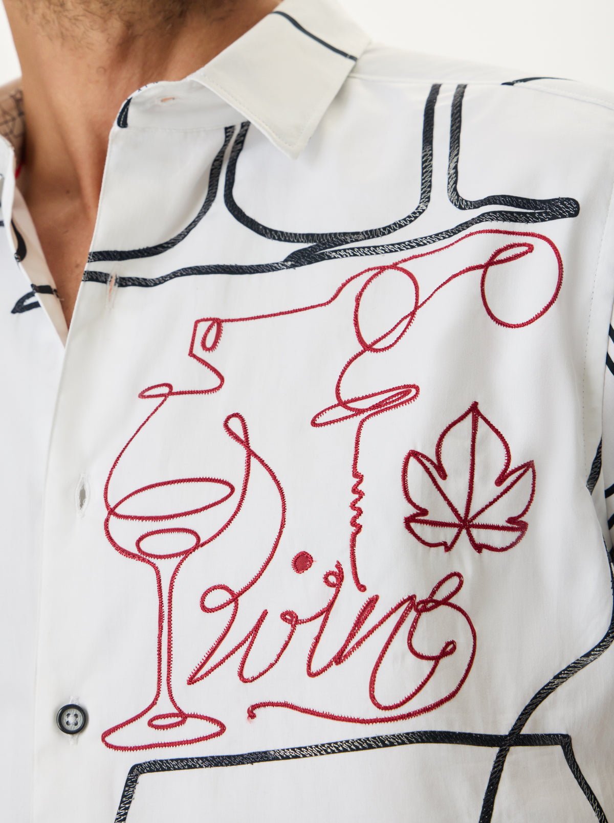 SEEING DOUBLE SHORT SLEEVE BUTTON DOWN SHIRT