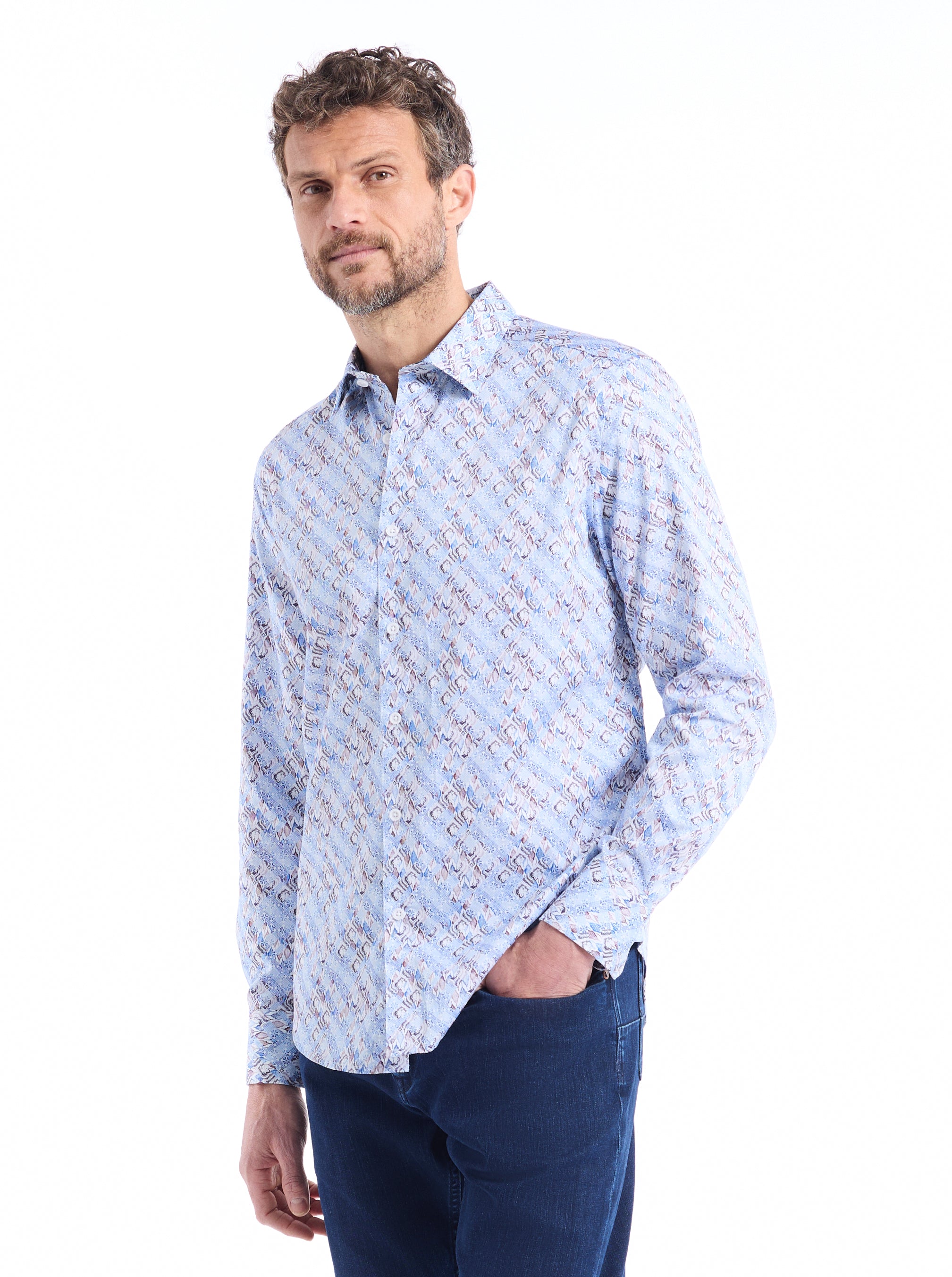 BRADVALE LONG SLEEVE BUTTON DOWN SHIRT