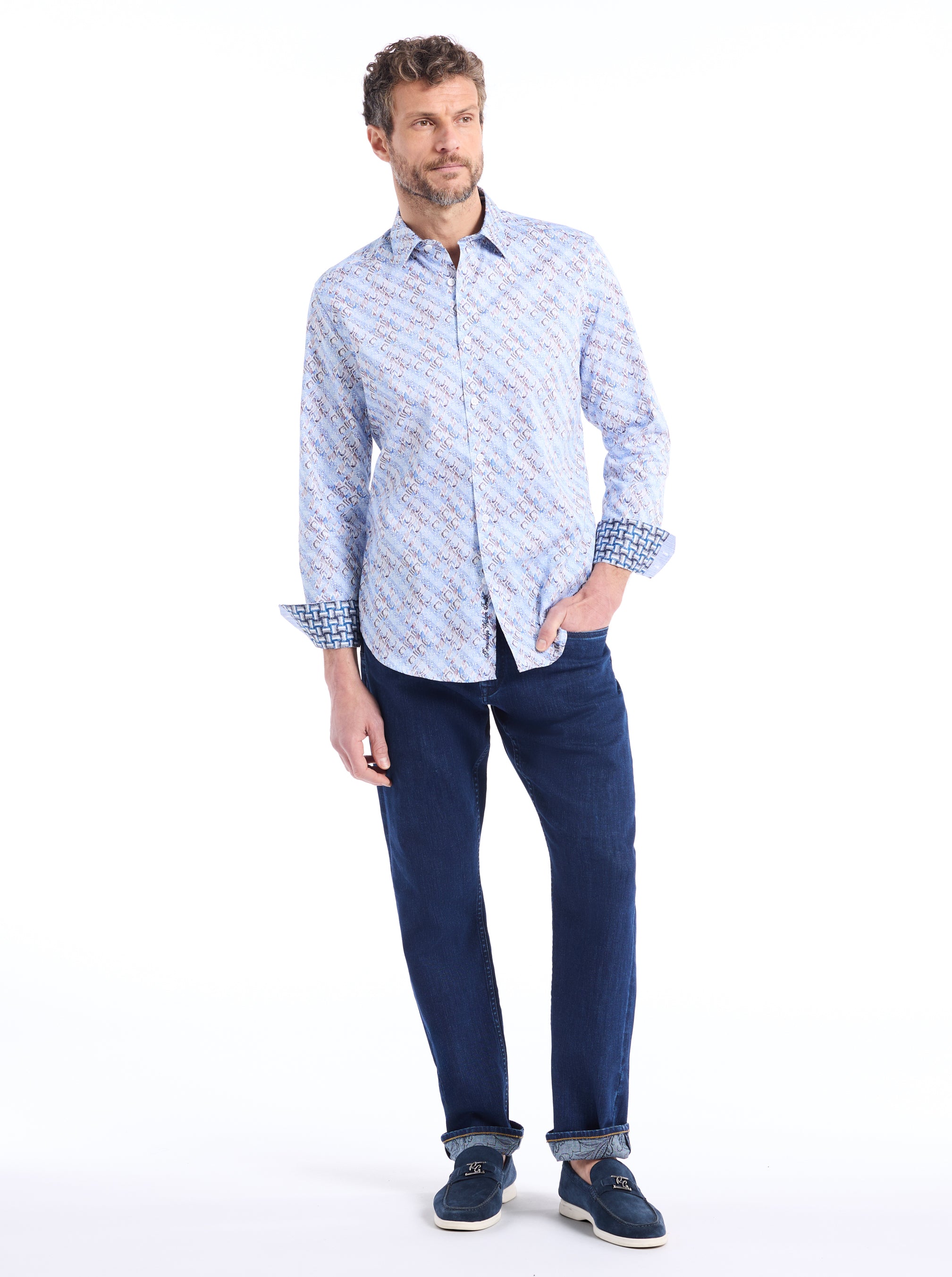 BRADVALE LONG SLEEVE BUTTON DOWN SHIRT