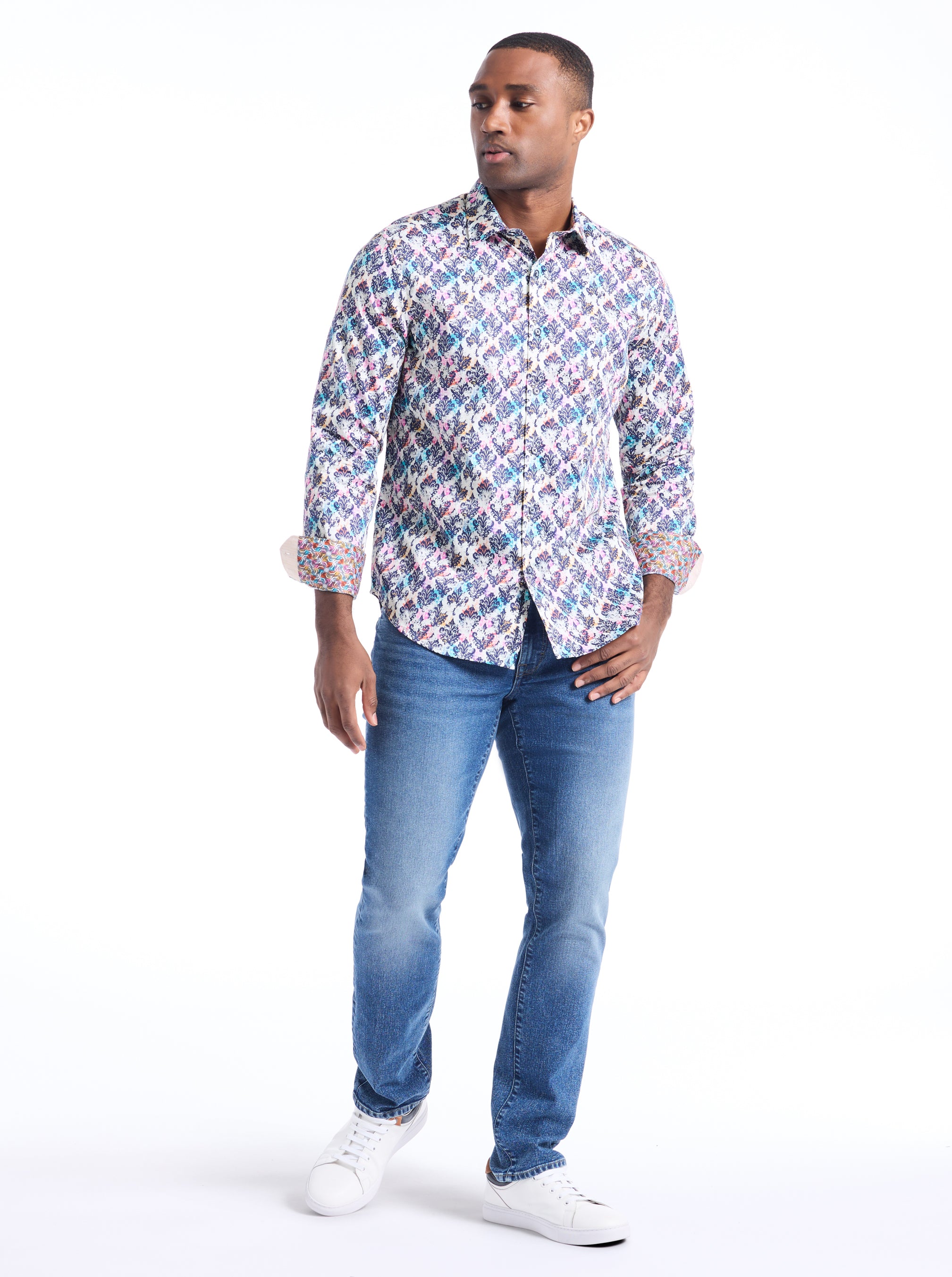COBRAM LONG SLEEVE BUTTON DOWN SHIRT