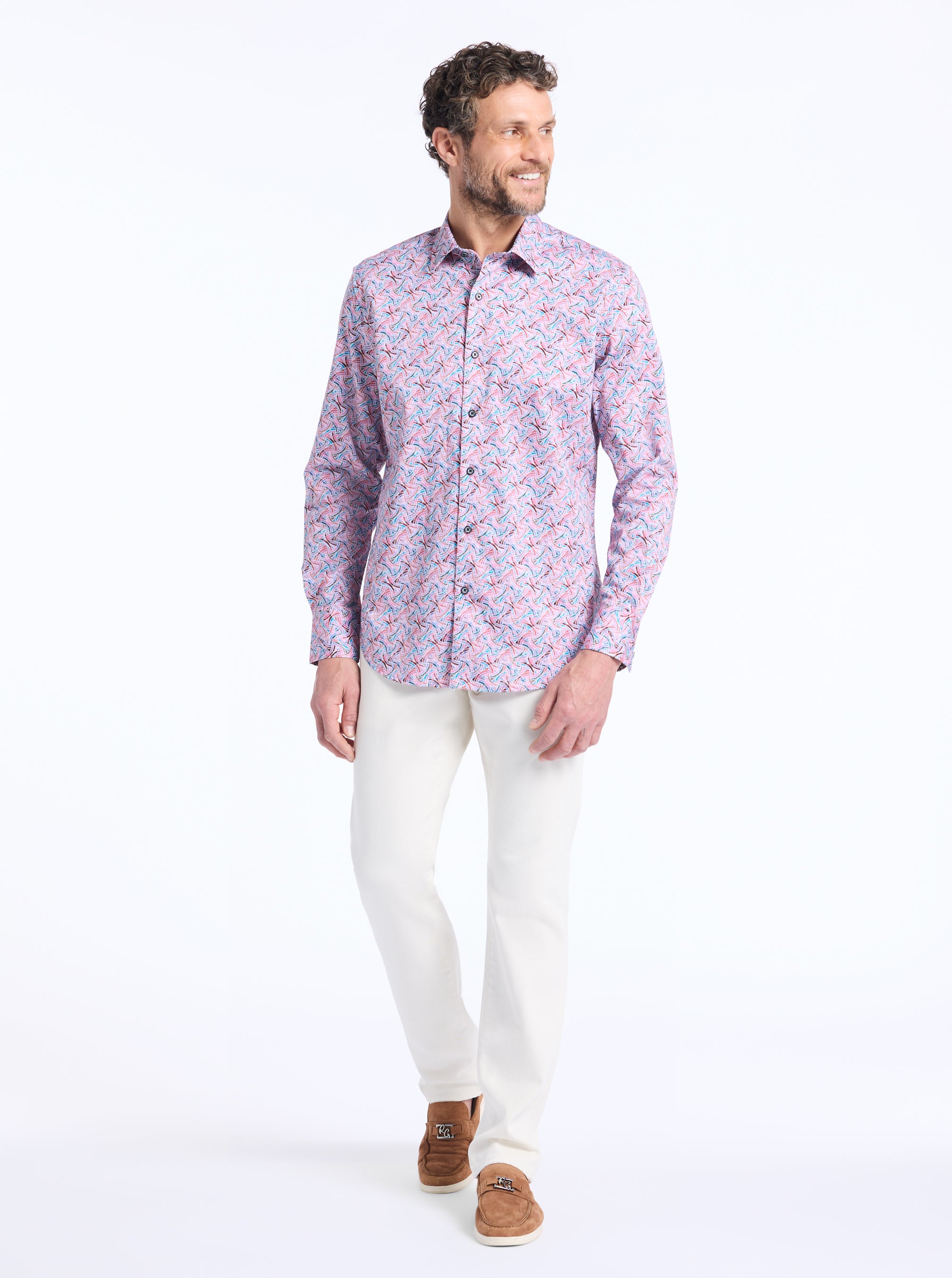 BRUCKNELL LONG SLEEVE BUTTON DOWN SHIRT