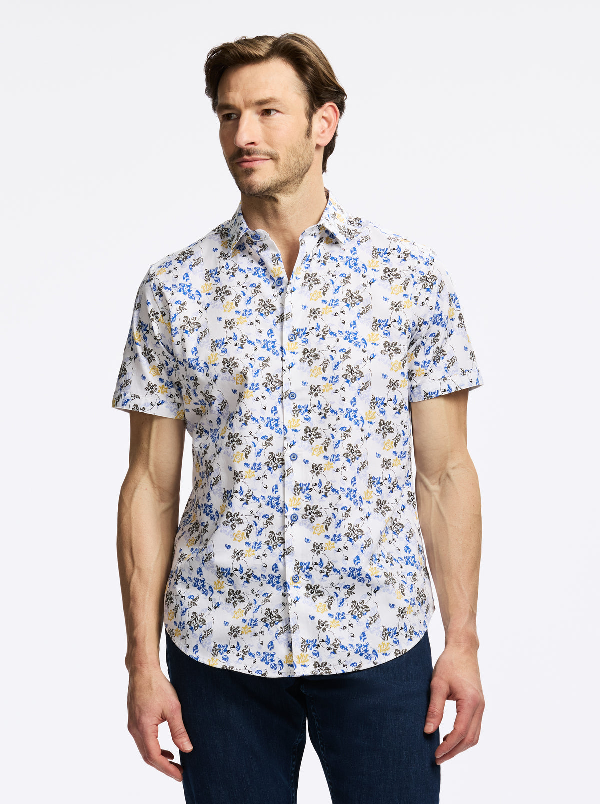 ALVIE SHORT SLEEVE BUTTON DOWN SHIRT