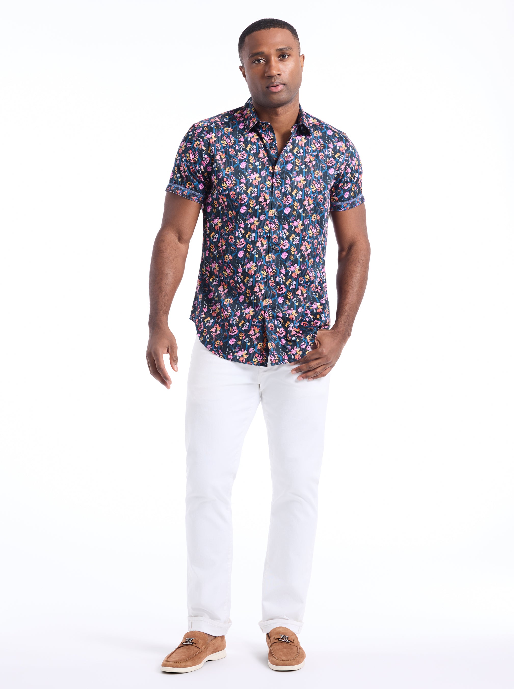 APSLEY SHORT SLEEVE BUTTON DOWN SHIRT
