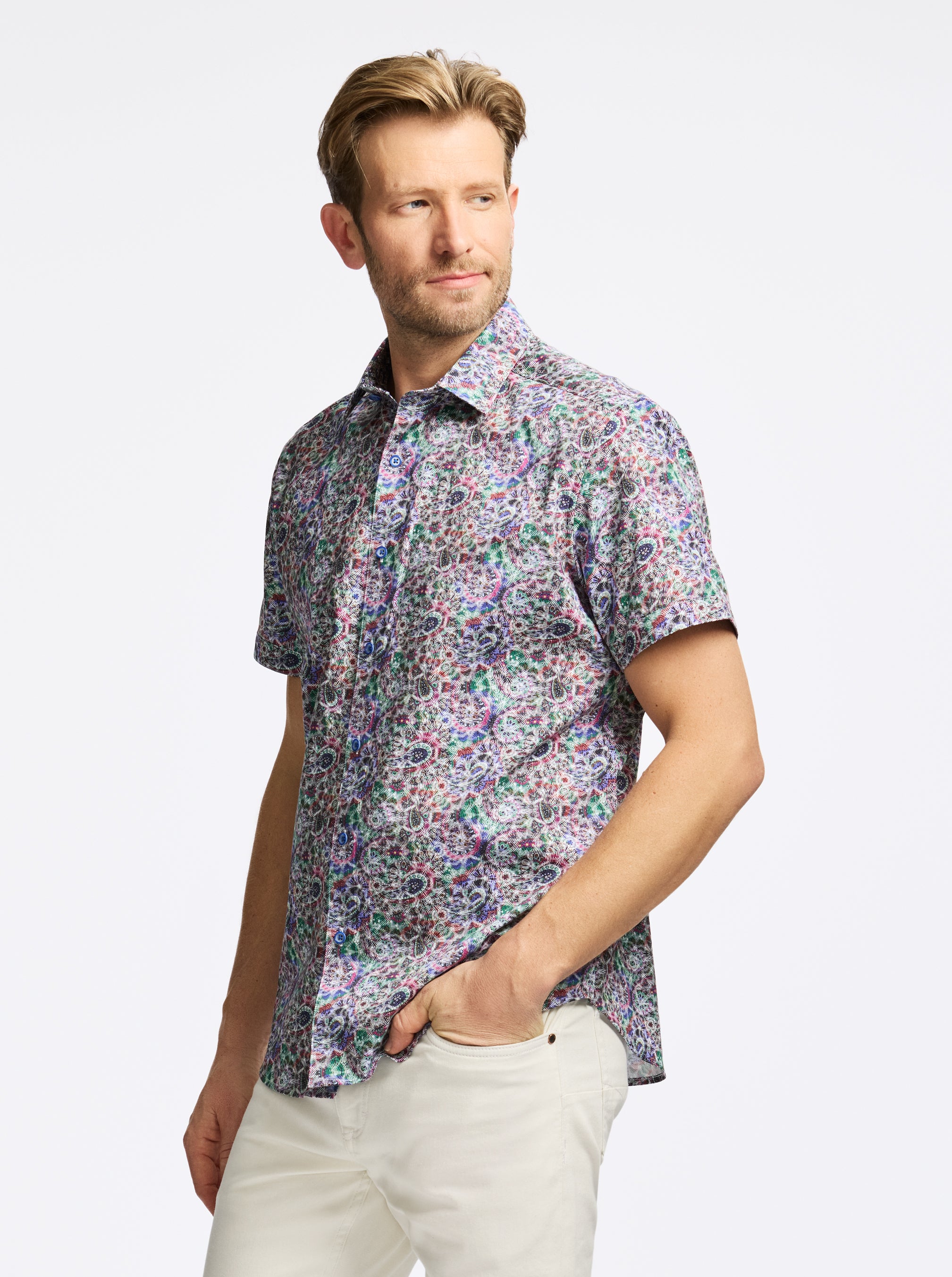 ELMORE SHORT SLEEVE BUTTON DOWN SHIRT