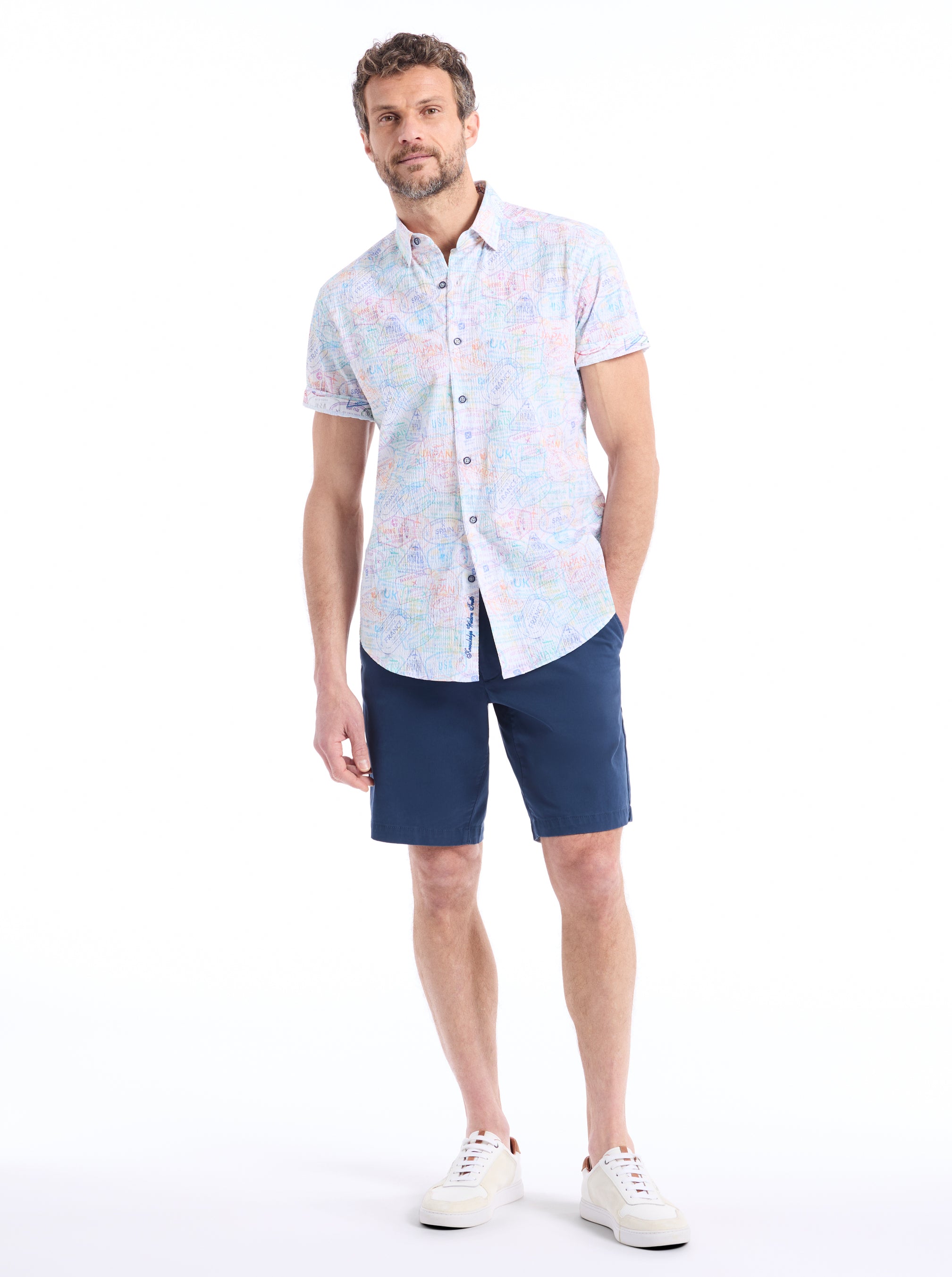 PASSPORT 2 SHORT SLEEVE BUTTON DOWN SHIRT
