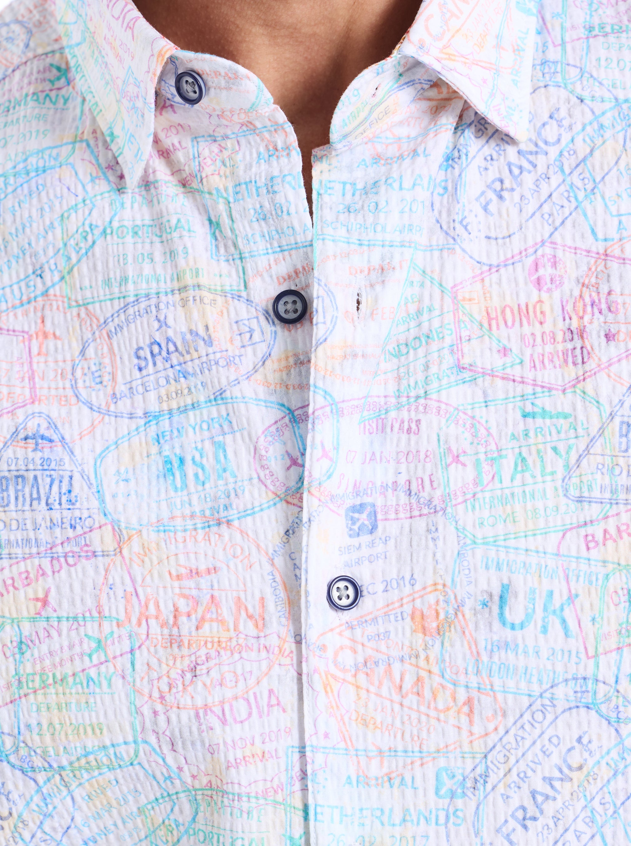 PASSPORT 2 SHORT SLEEVE BUTTON DOWN SHIRT