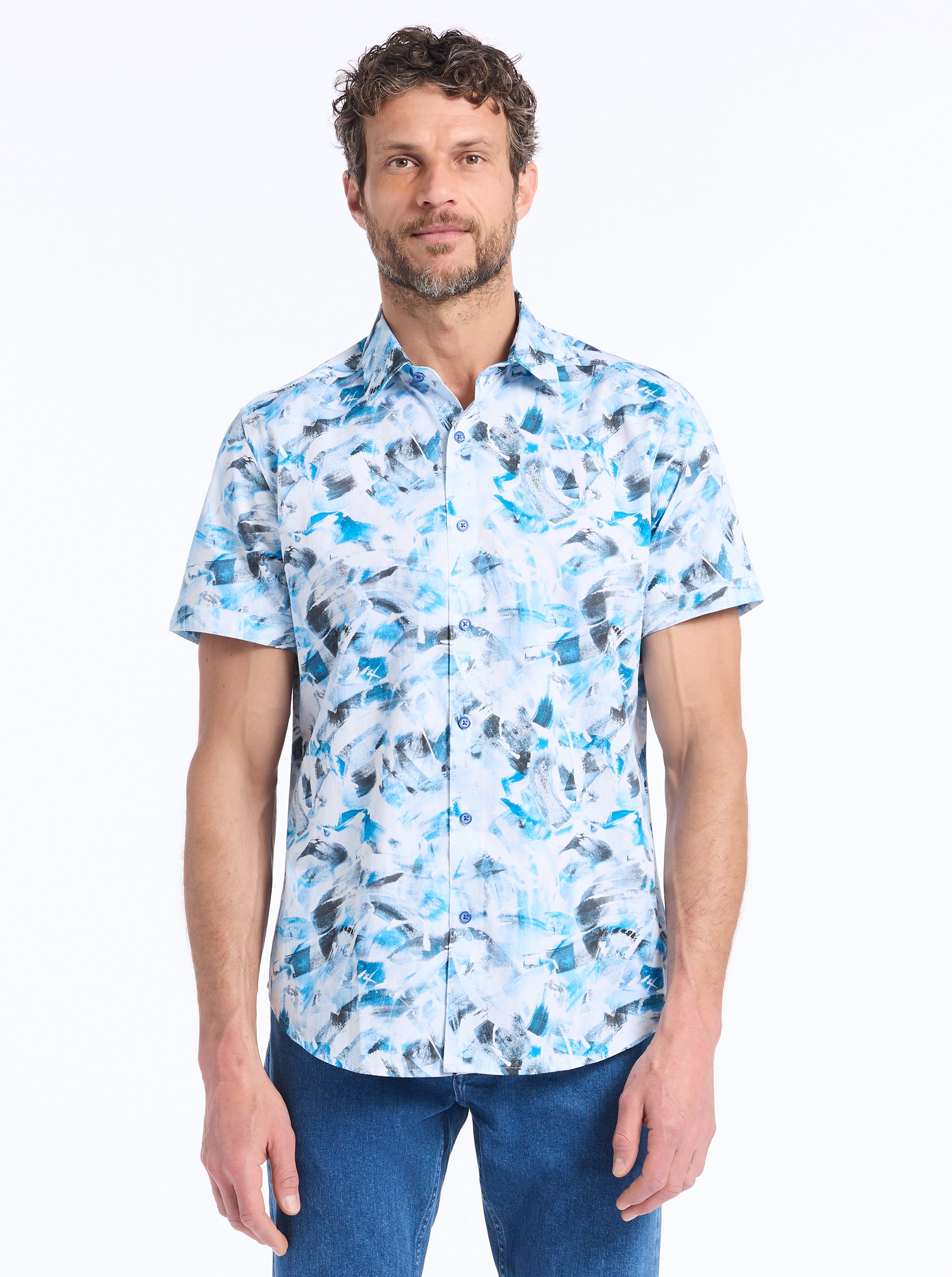 PARWAN SHORT SLEEVE BUTTON DOWN SHIRT