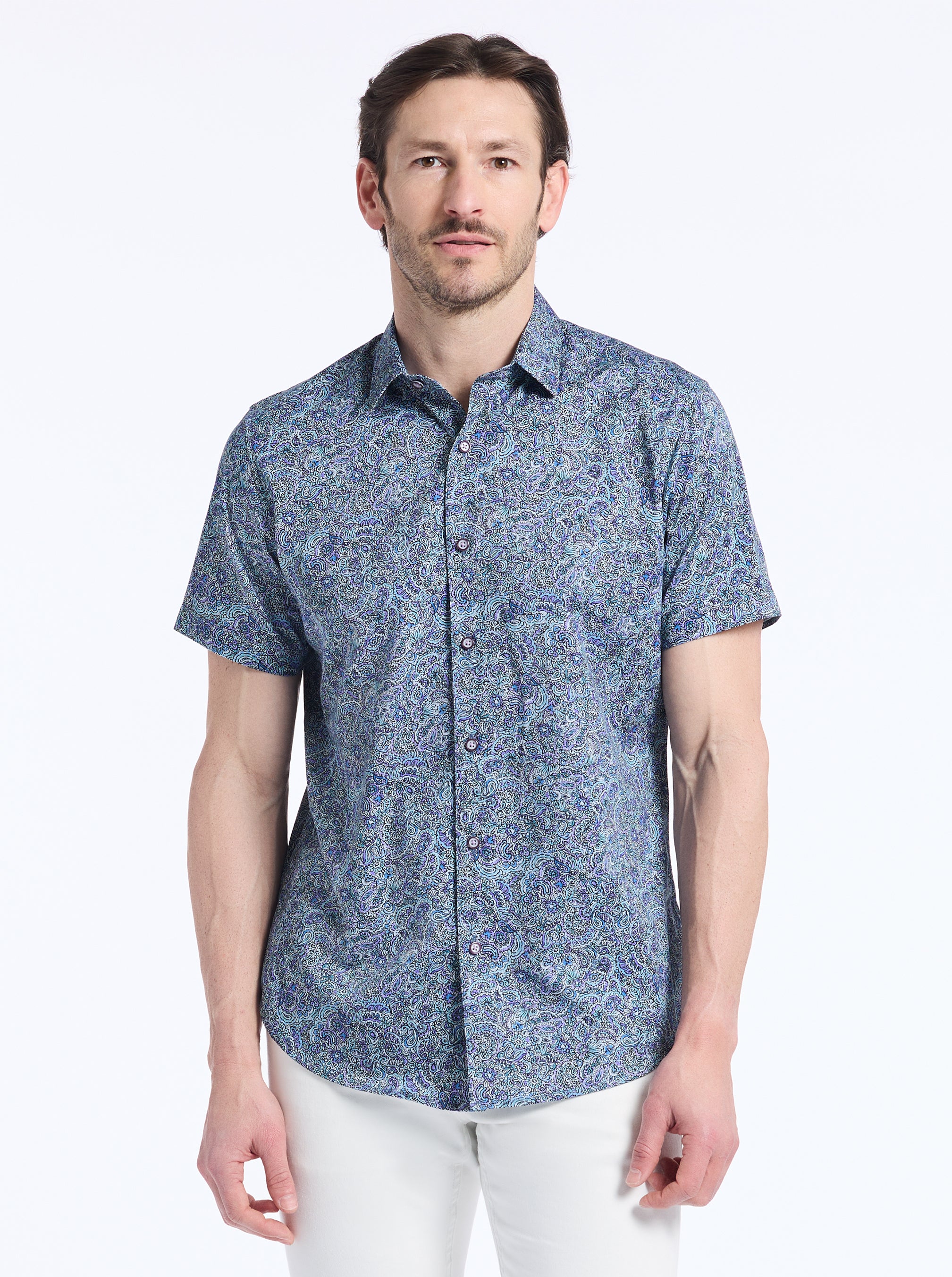 SEATON SHORT SLEEVE BUTTON DOWN SHIRT