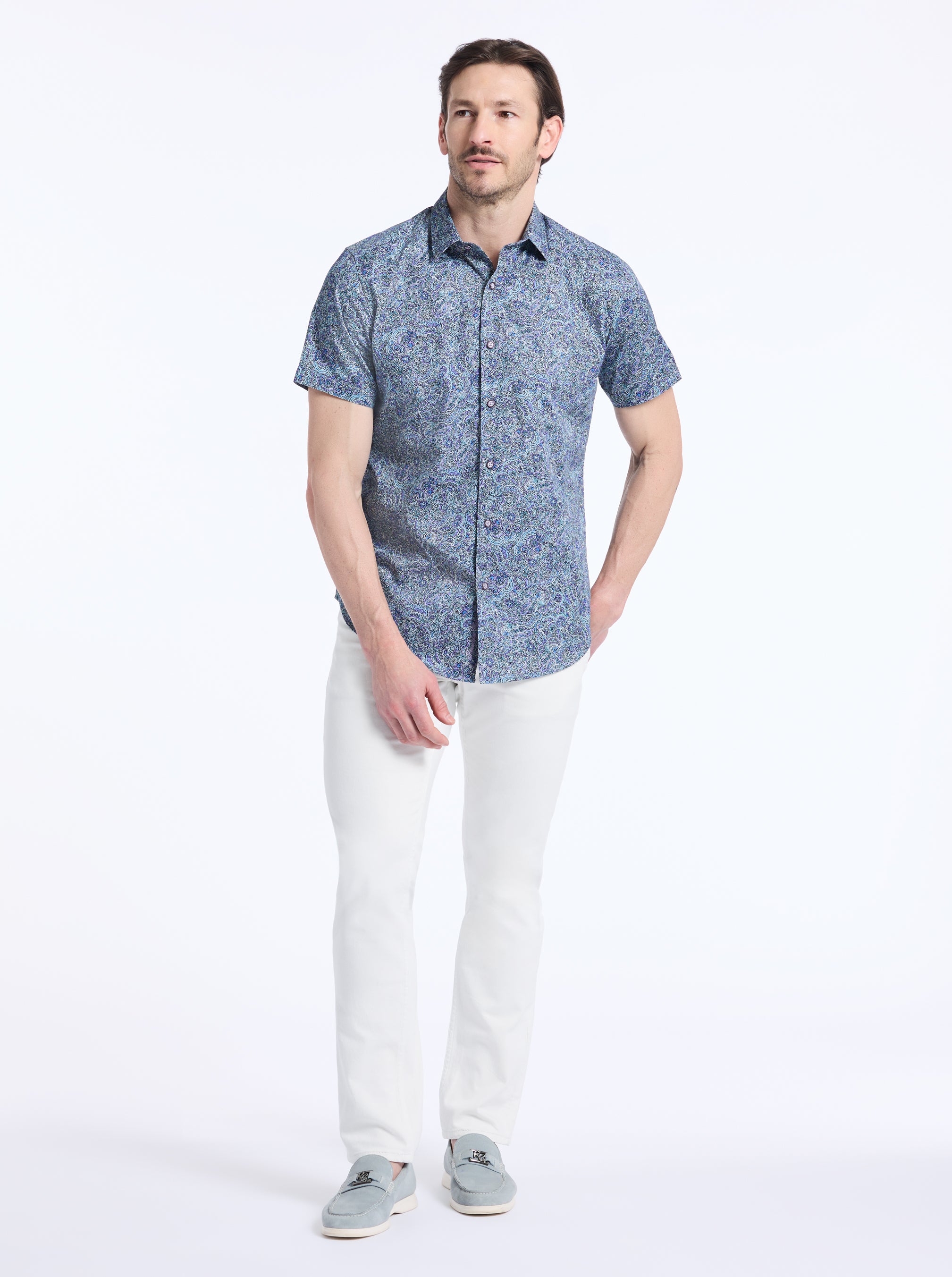 SEATON SHORT SLEEVE BUTTON DOWN SHIRT