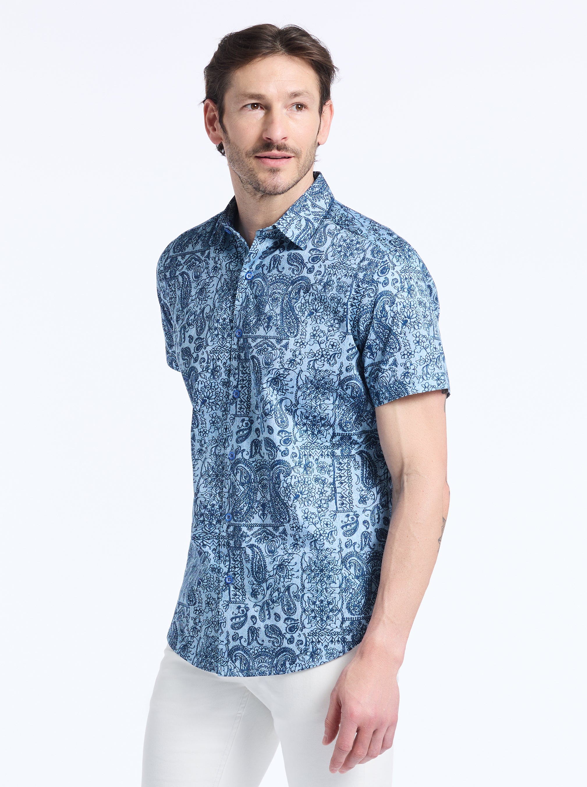 FRANKSTON SHORT SLEEVE BUTTON DOWN SHIRT