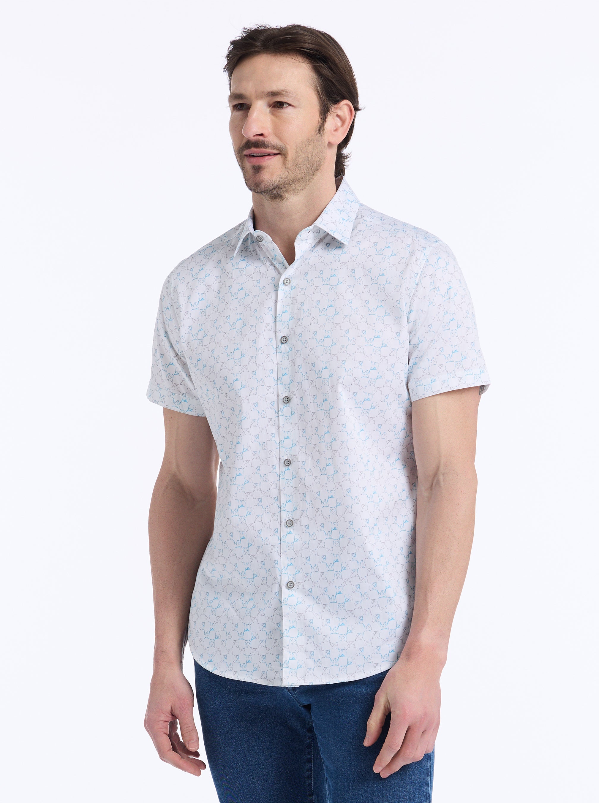 WARGAN SHORT SLEEVE BUTTON DOWN SHIRT