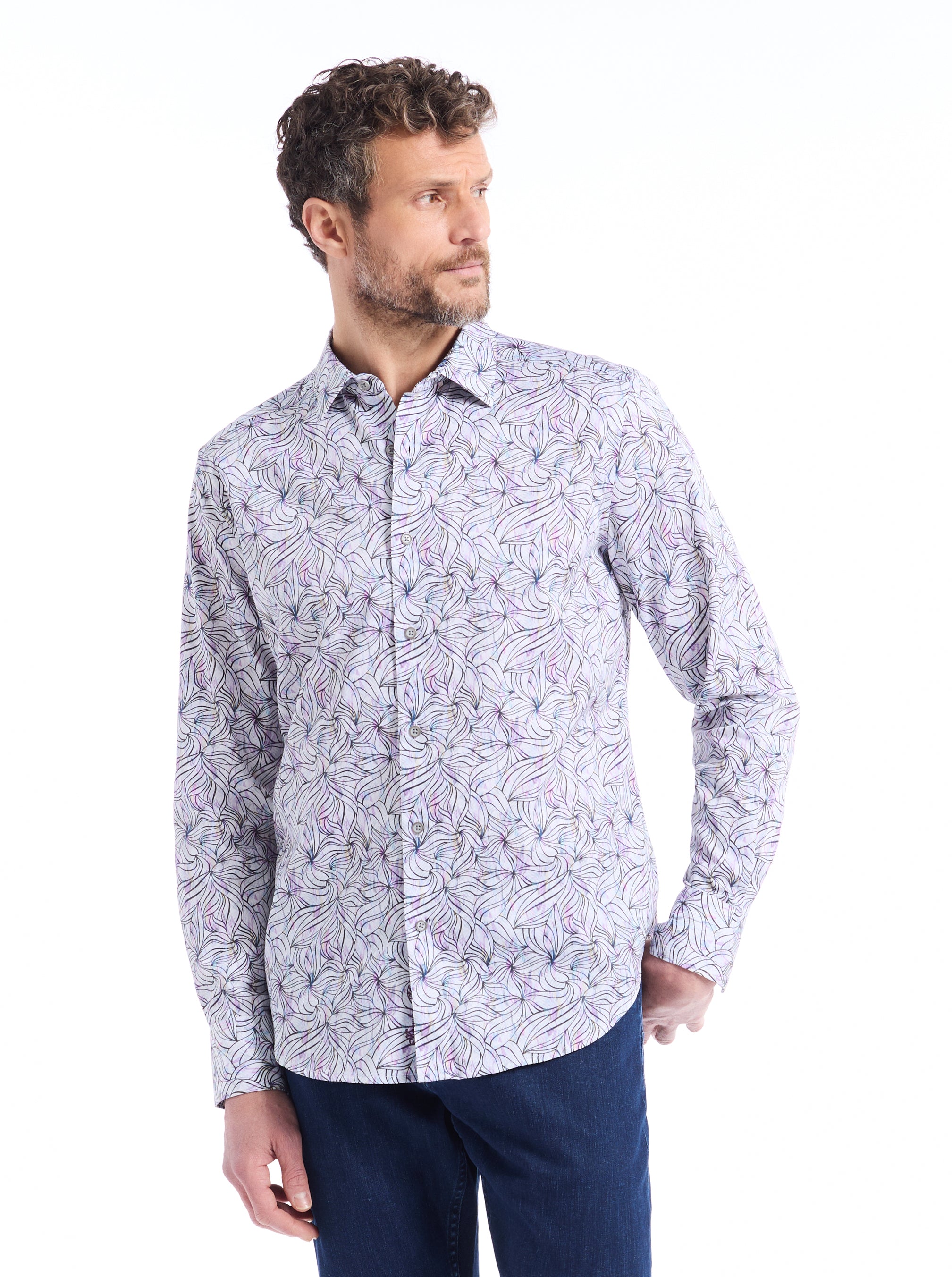 CHARVIL LONG SLEEVE BUTTON DOWN SHIRT