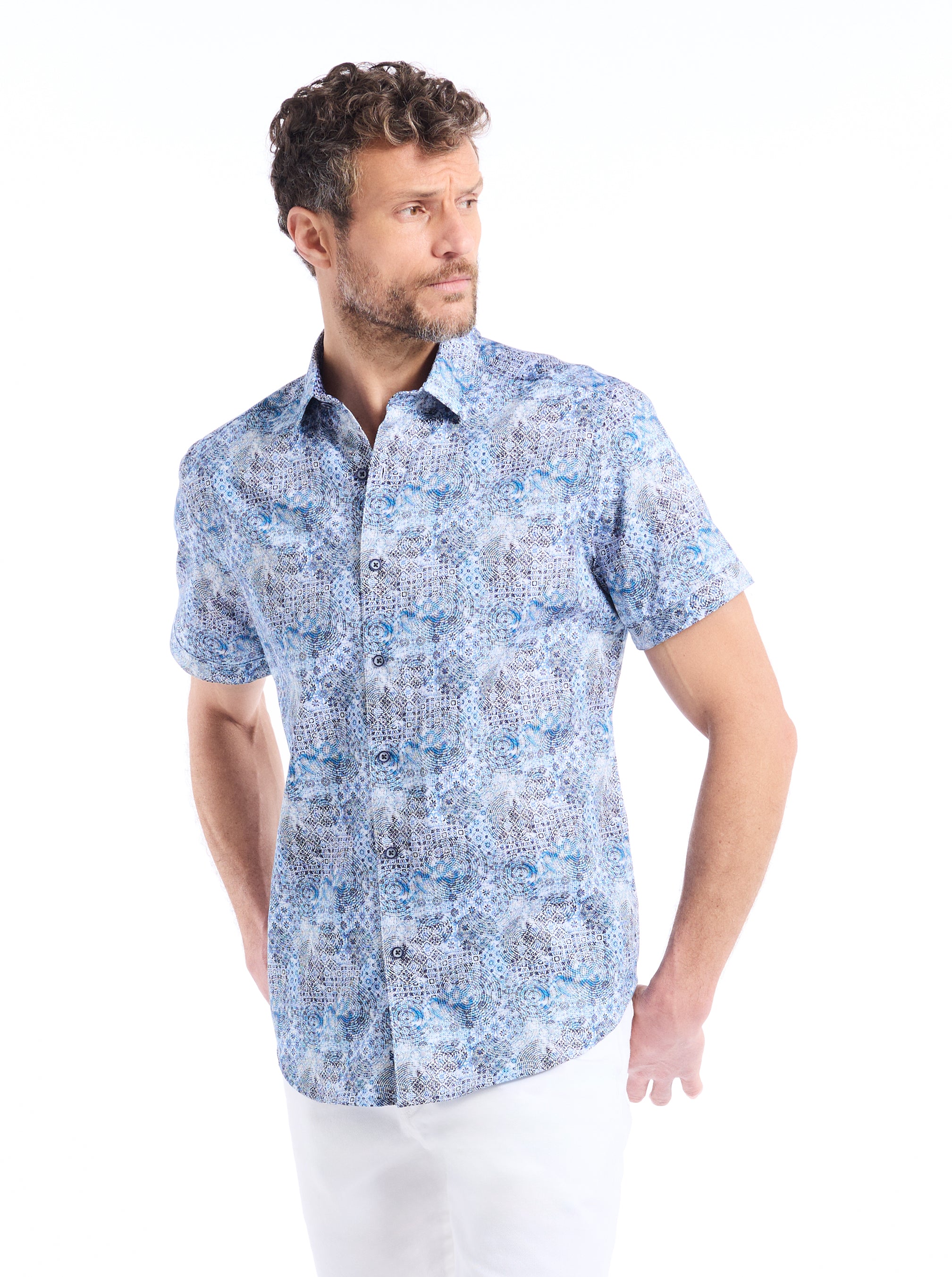 PEARSON SHORT SLEEVE BUTTON DOWN SHIRT