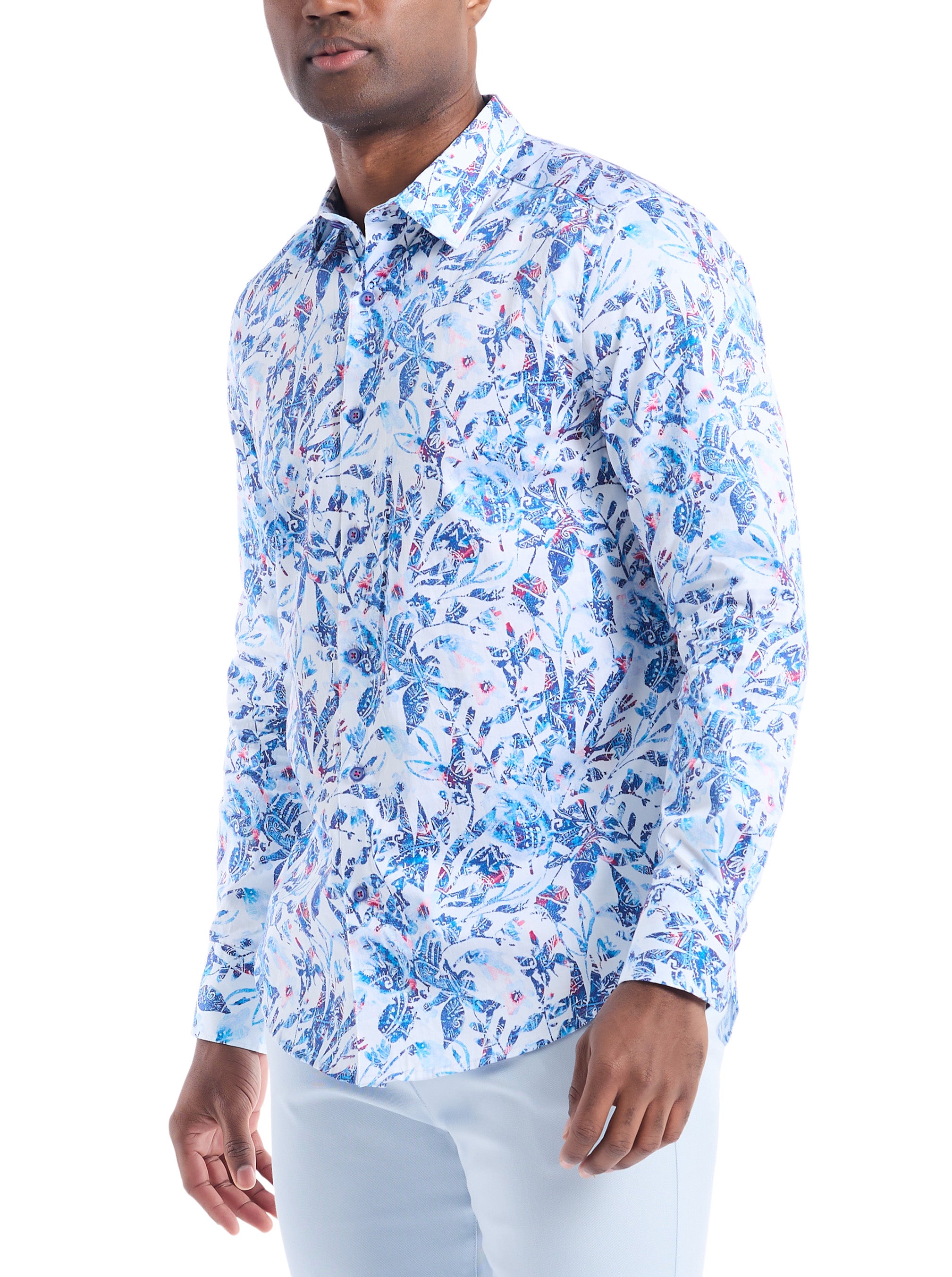 TENSTON LONG SLEEVE BUTTON DOWN SHIRT