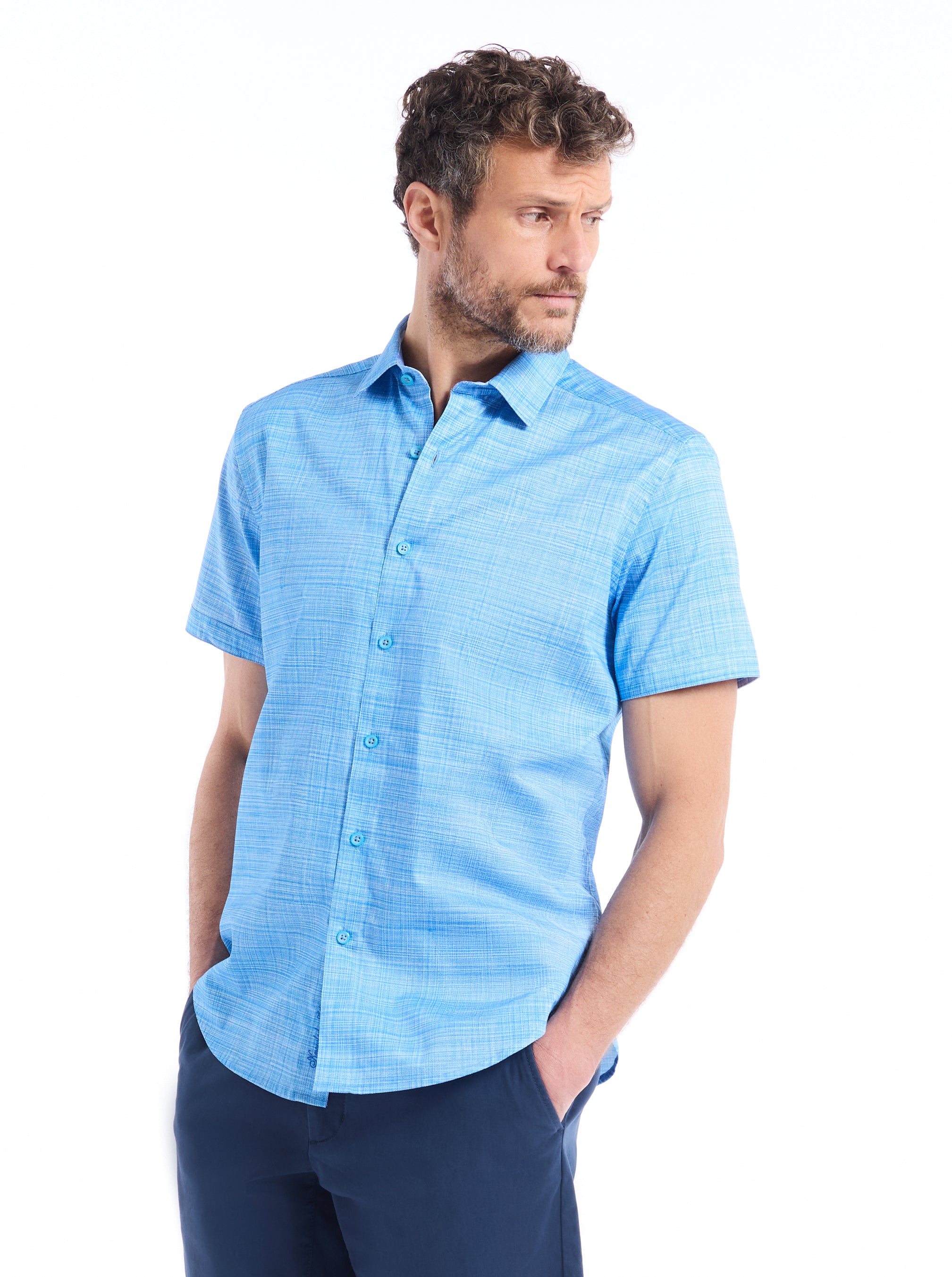 ROTH SHORT SLEEVE BUTTON DOWN SHIRT
