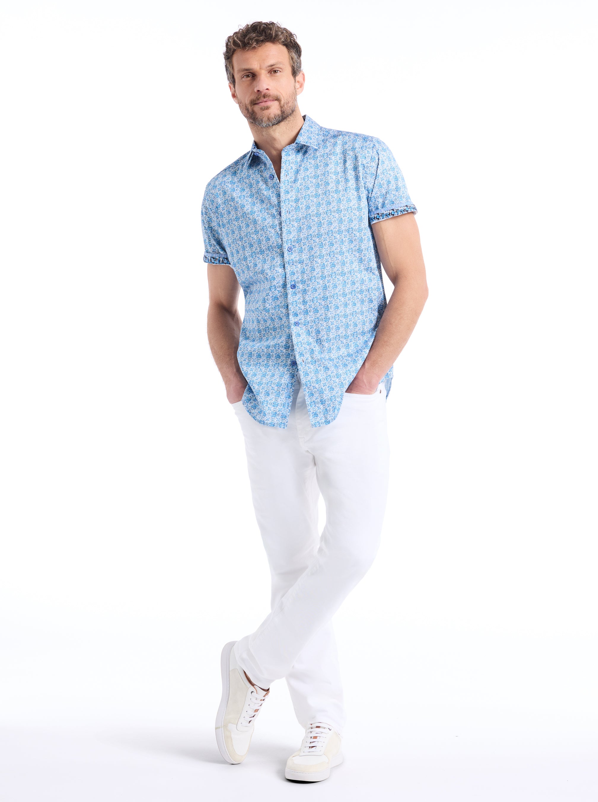FORMBY SHORT SLEEVE BUTTON DOWN SHIRT