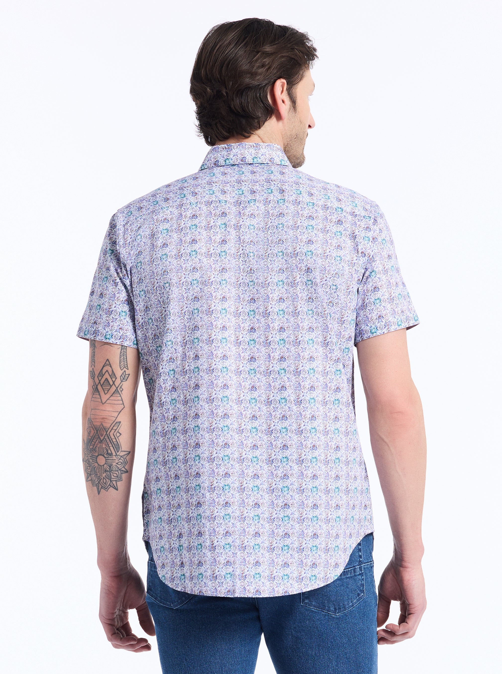 MARKWOOD SHORT SLEEVE BUTTON DOWN SHIRT